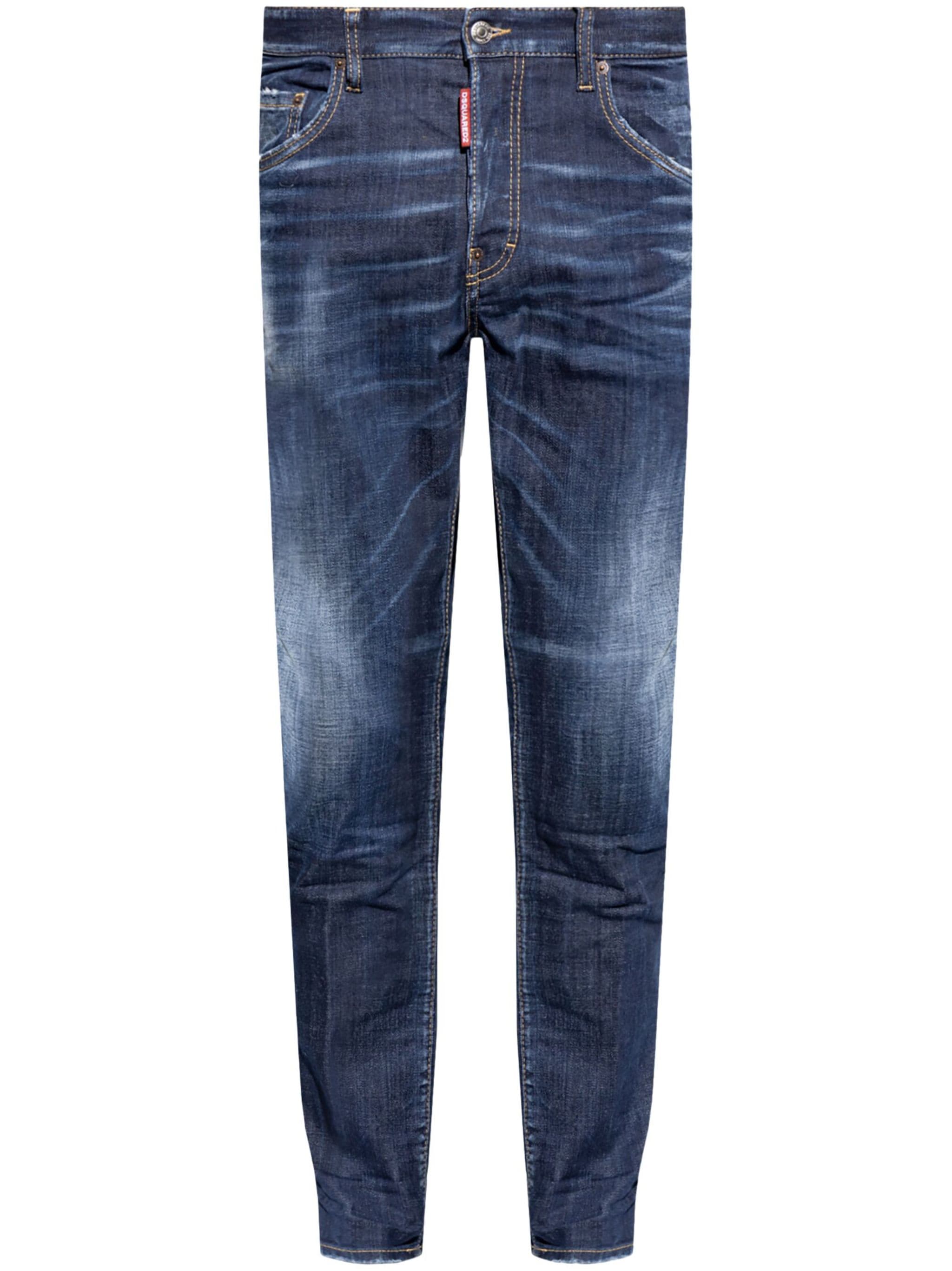 DSQUARED2 LOGO-PATCH COTTON JEANS