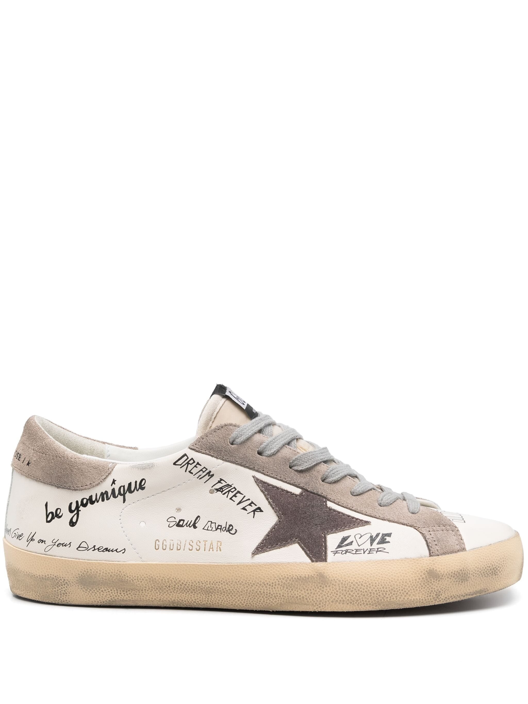 GOLDEN GOOSE SUPER STAR LEATHER SNEAKERS