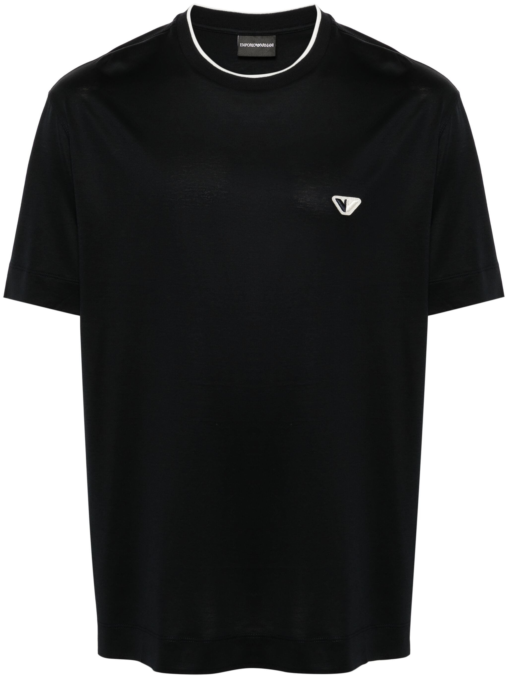 EMPORIO ARMANI LOGO-EMBROIDERED JERSEY T-SHIRT