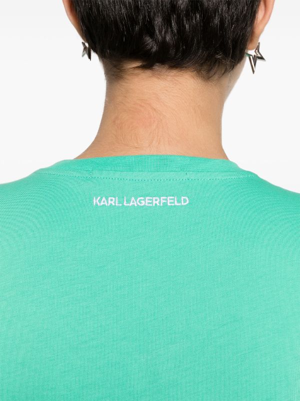 KARL LAGERFELD LOGO PATCH T-SHIRT