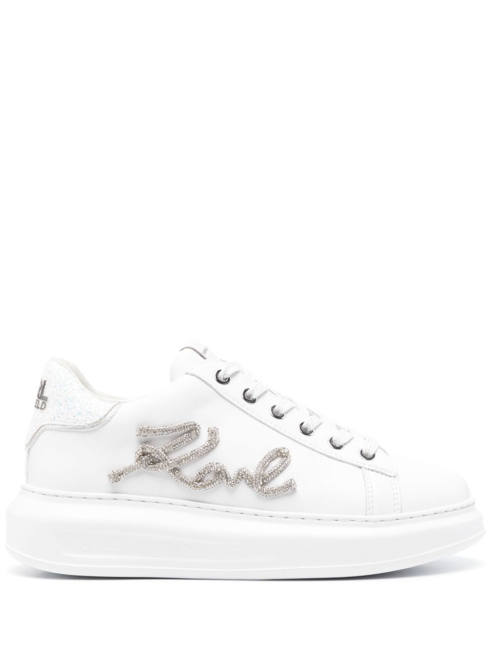 KARL LAGERFELD KAPRI LEATHER PLATFORM SNEAKERS