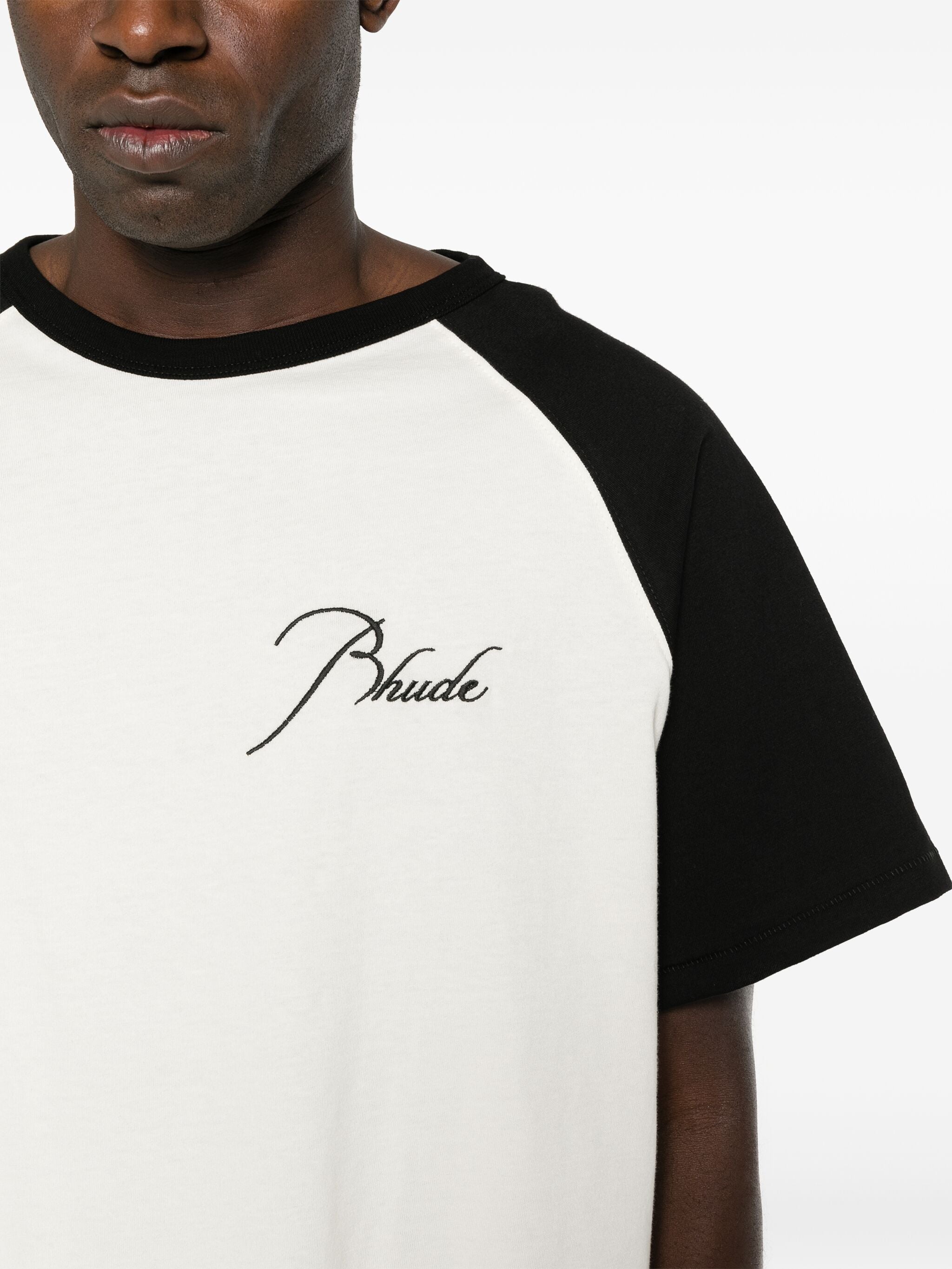 RHUDE EMBROIDERED LOGO T-SHIRT