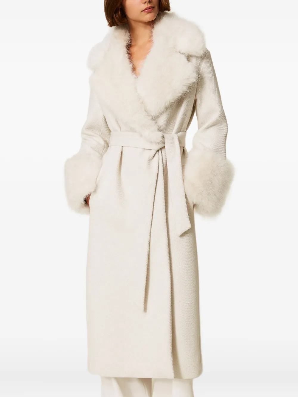 ABRIGO TWINSET CINTURÓN