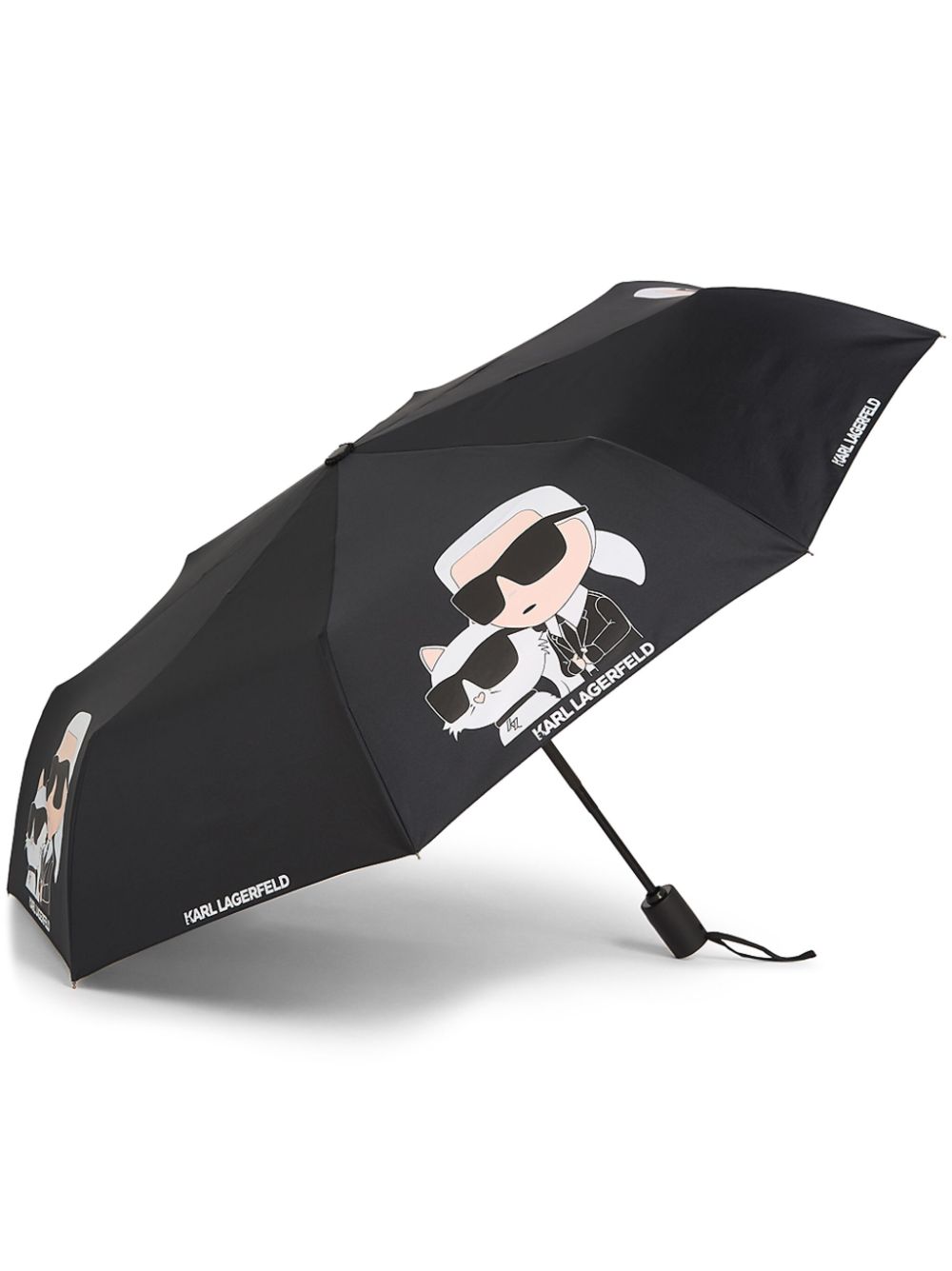 KARL LAGERFELD IKON LOGO-PRINT UMBRELLA