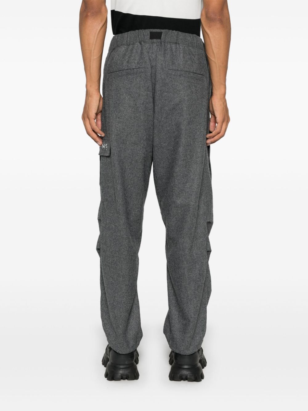 Y-3 FLANNEL CARGO TROUSERS