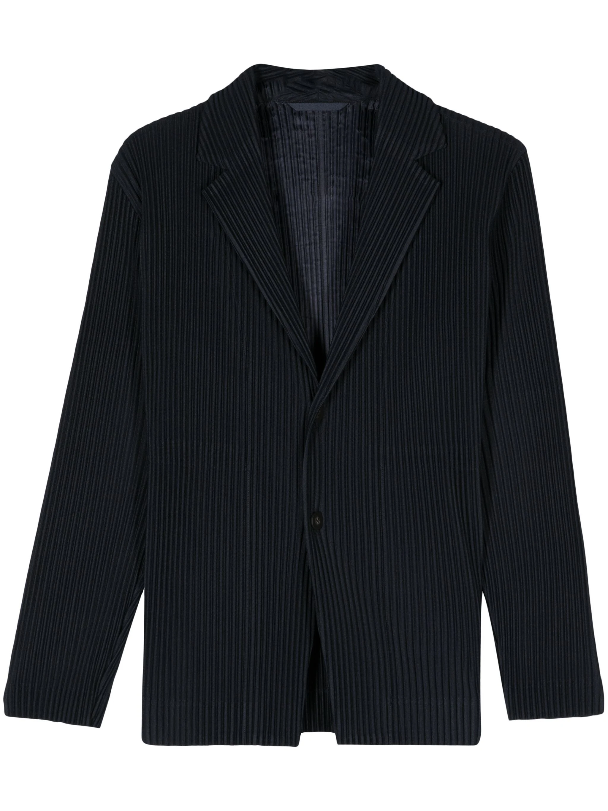 HOMME PLISSÉ ISSEY MIYAKE PLISSÉ-EFFECT SINGLE-BREASTED BLAZER