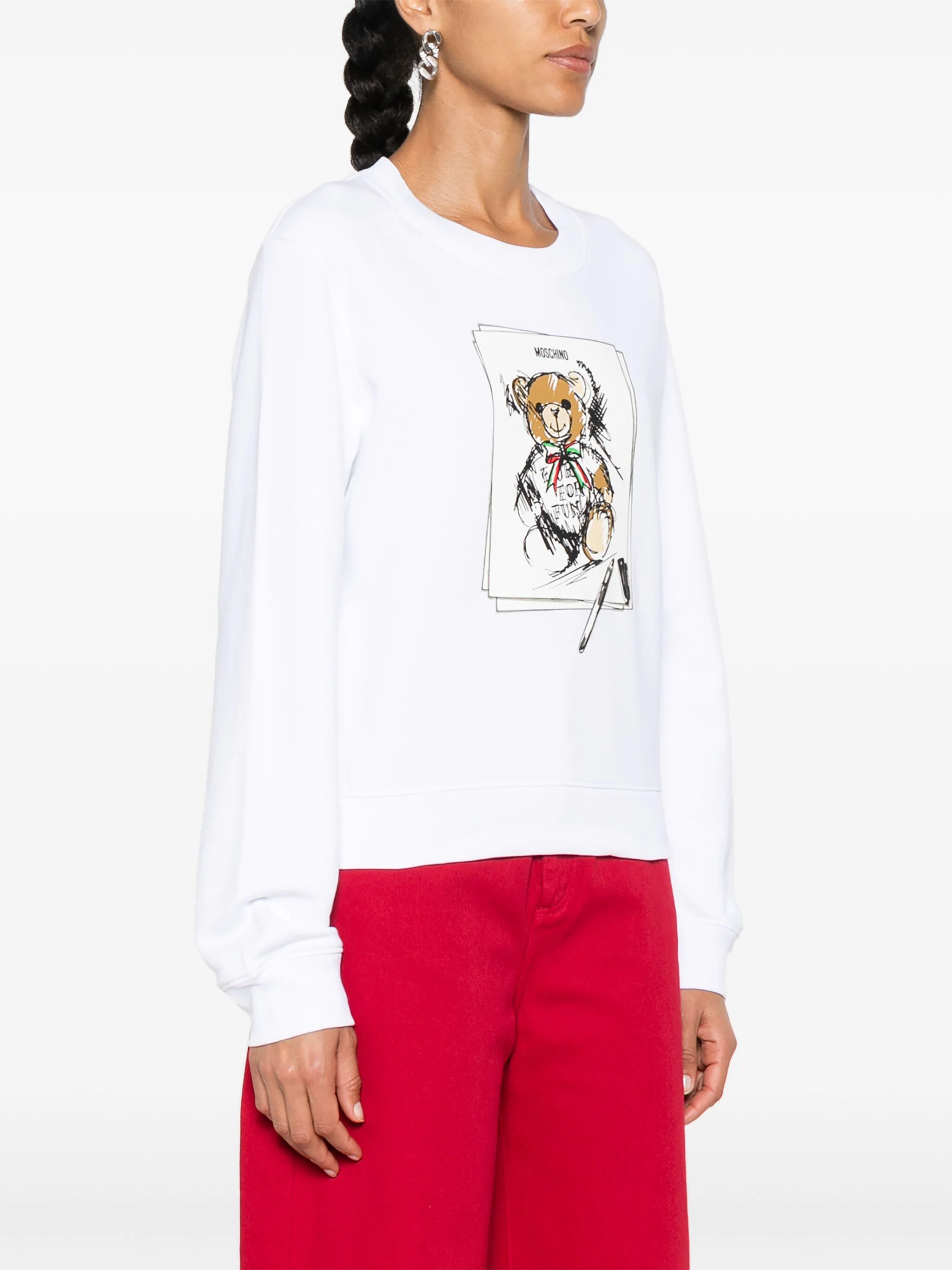 MOSCHINO TEDDY BEAR MOTIF SWEATSHIRT