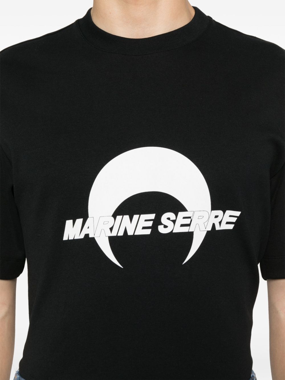 MARINE SERRE COTTON JERSEY T-SHIRT