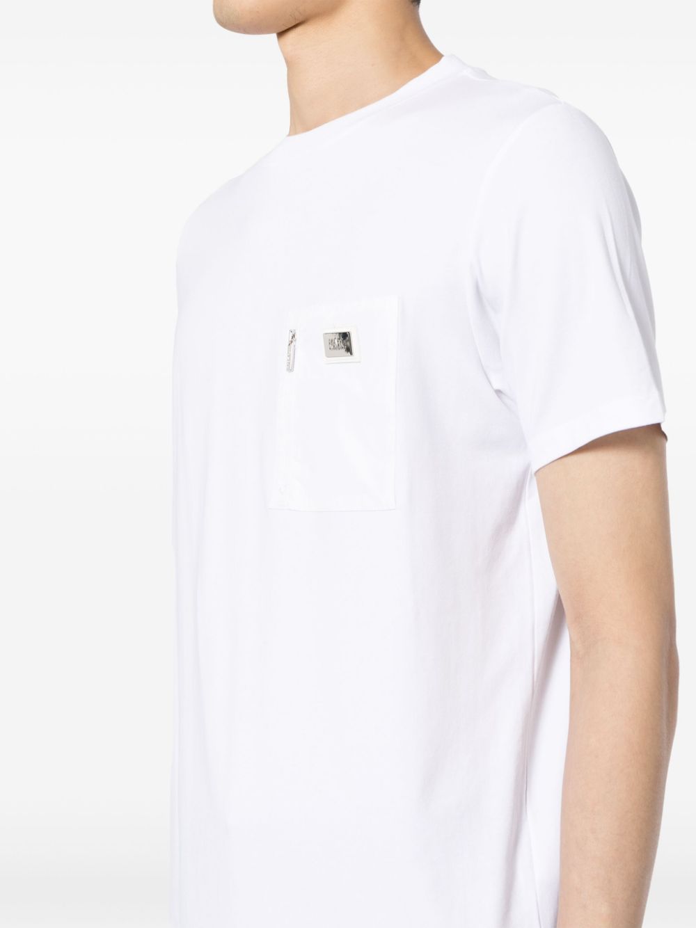 KARL LAGERFELD LOGO-PLAQUE COTTON T-SHIRT