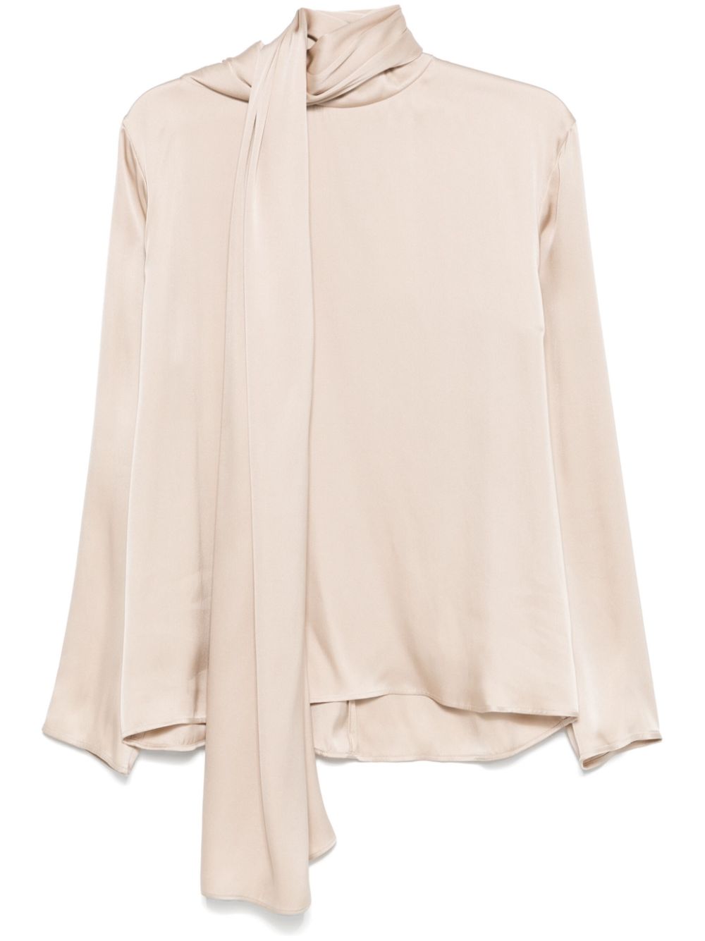 MAGDA BUTRYM CAPE-EFFECT SILK BLOUSE