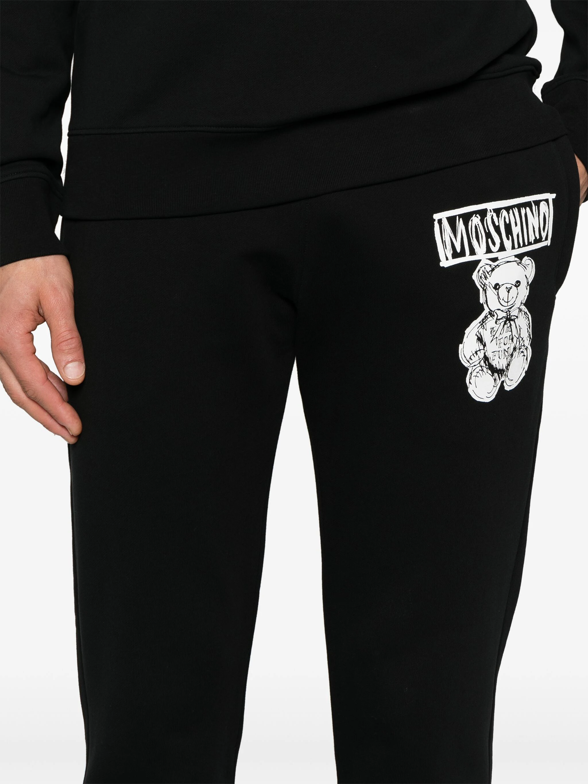 MOSCHINO TEDDY BEAR-PRINT TRACK PANTS