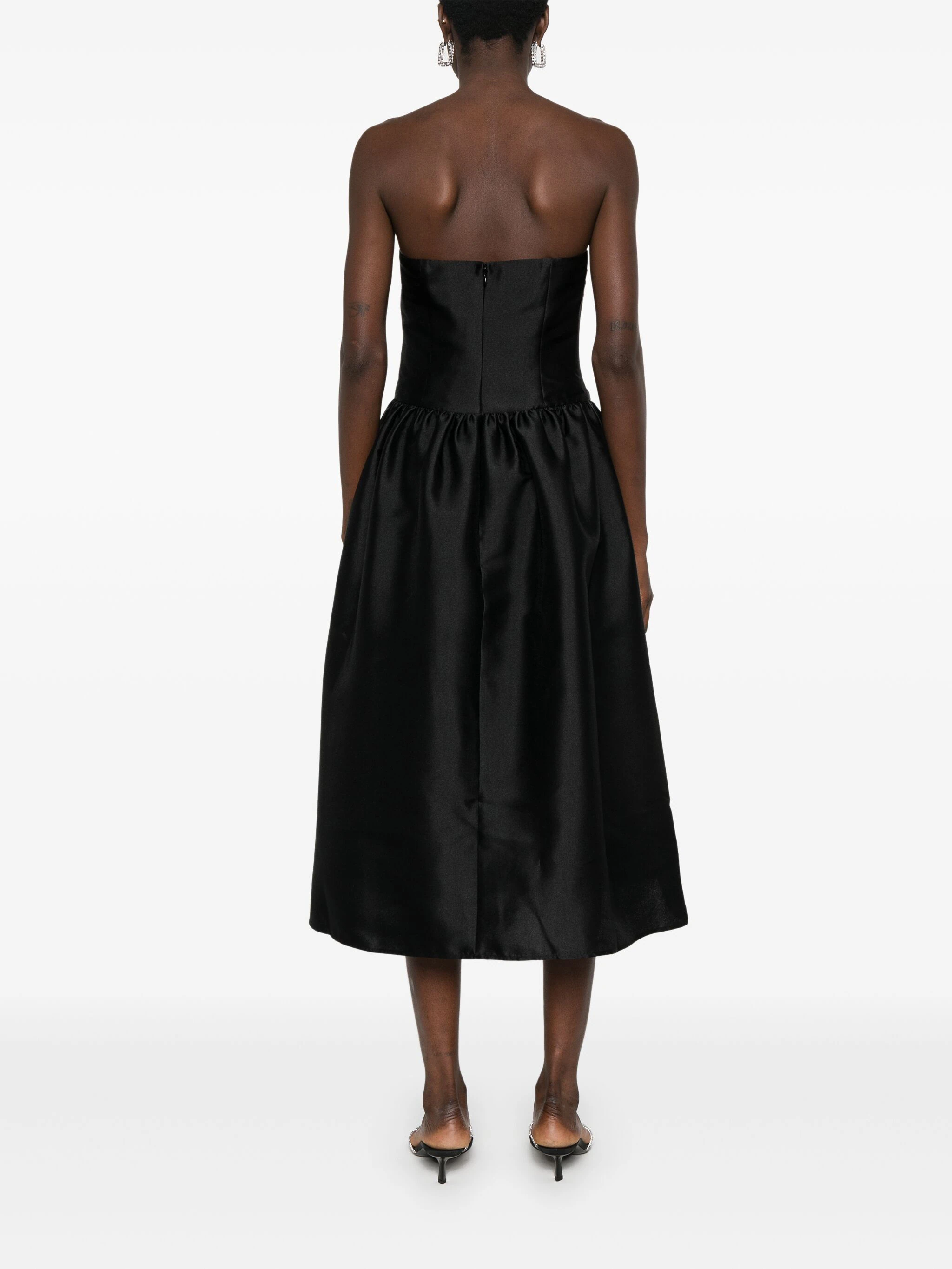 SELF-PORTRAIT TAFFETA MIDI DRESS