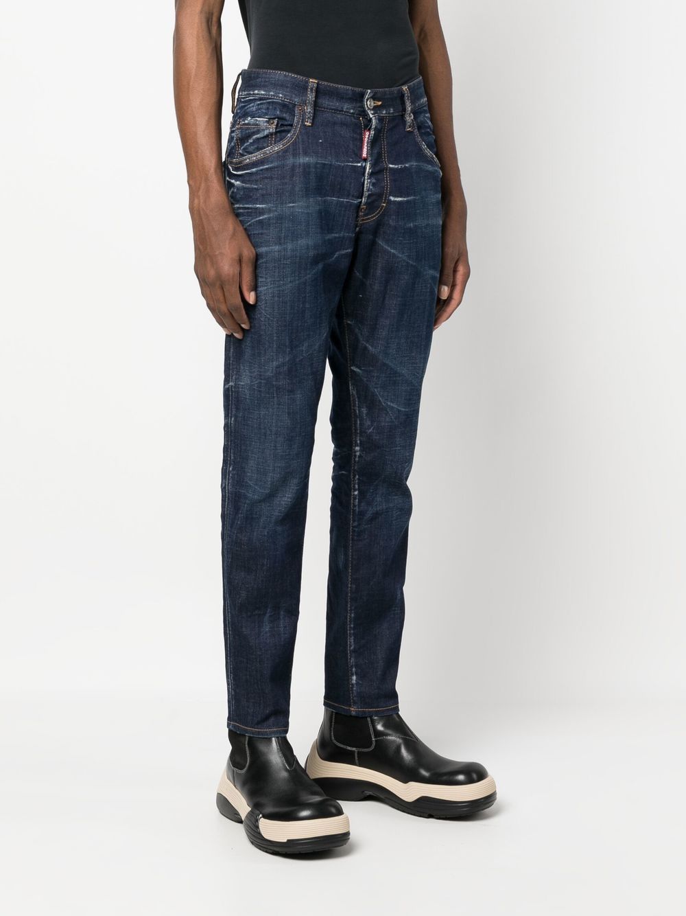 DSQUARED2 BLEACH-EFFECT SKINNY JEANS