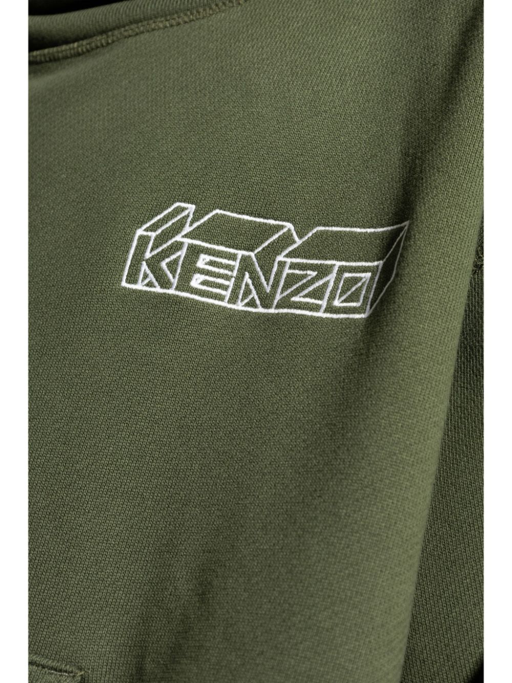 KENZO LOGO-EMBROIDERED HOODIE