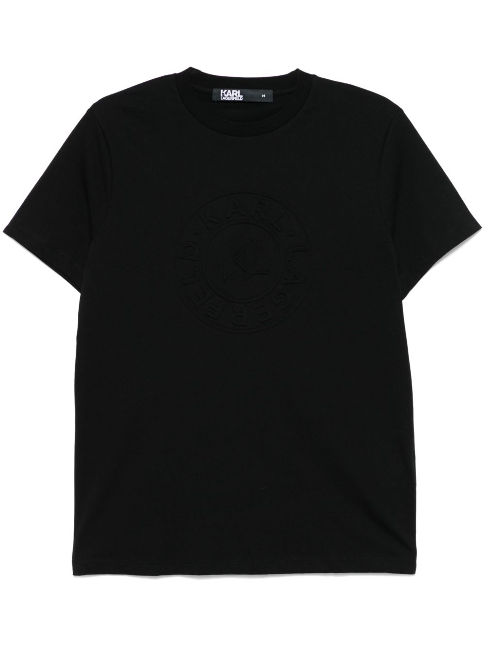 KARL LAGERFELD LOGO-EMBOSSED T-SHIRT