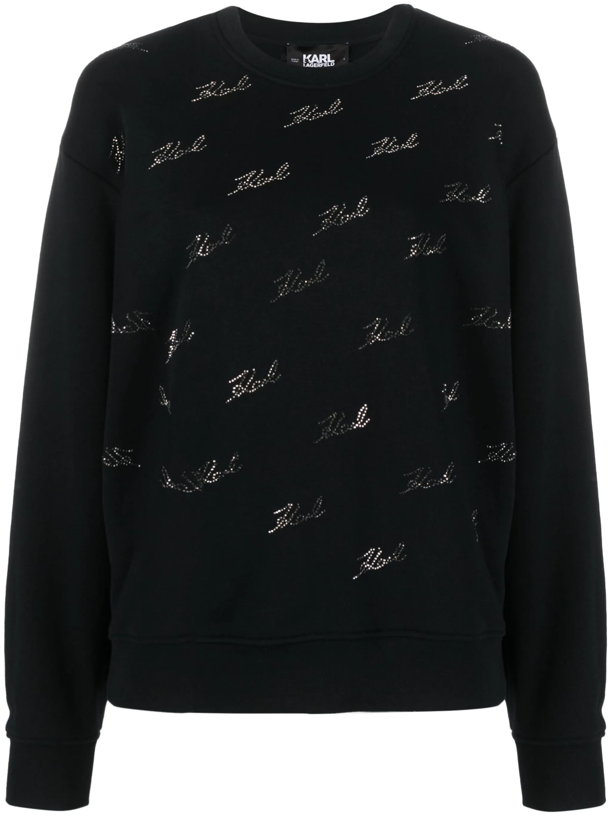 KARL LAGERFELD LOGO APPLIQUÉ SWEATSHIRT