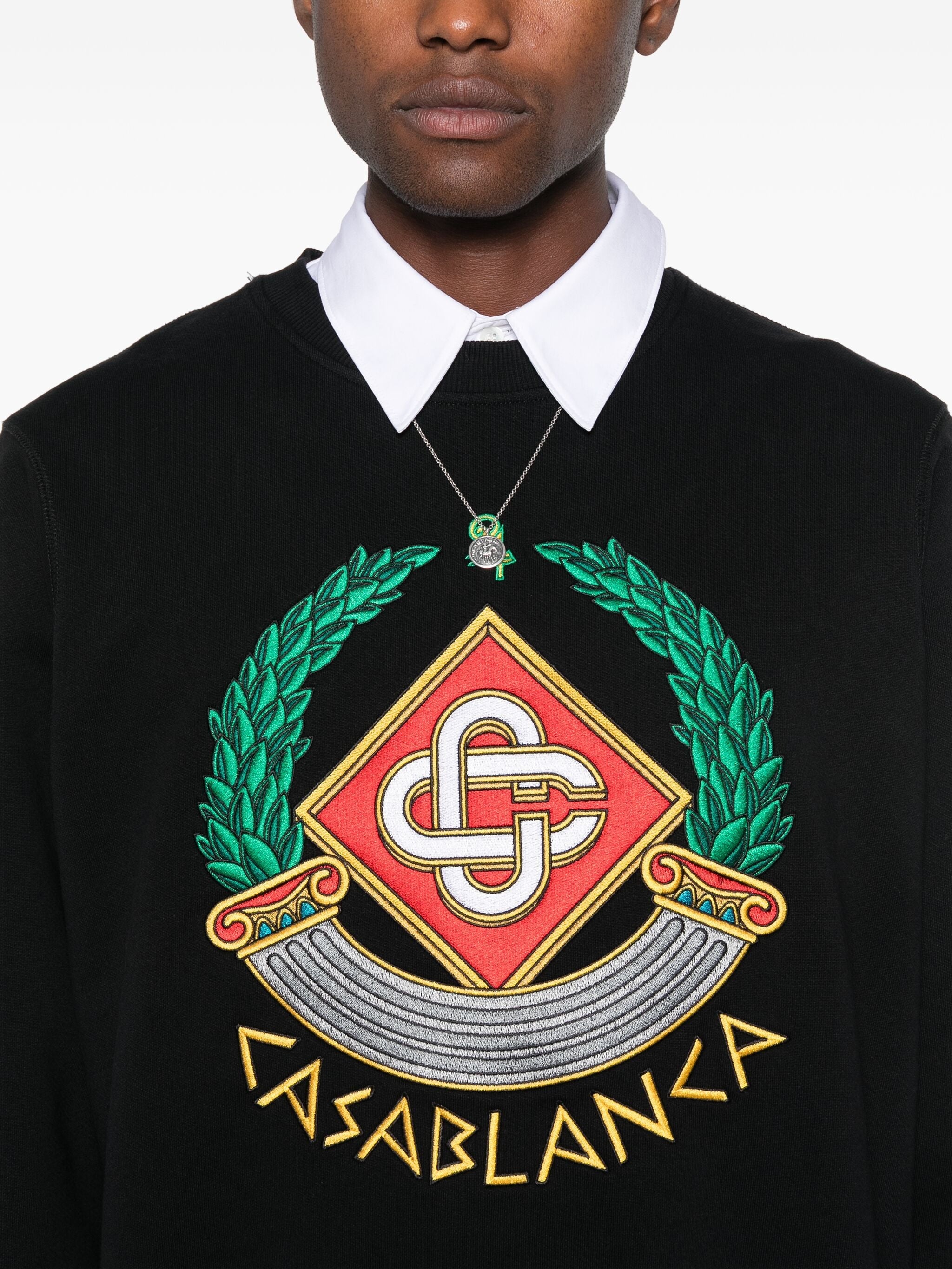 CASABLANCA CASA CREST-EMBROIDERED SWEATSHIRT