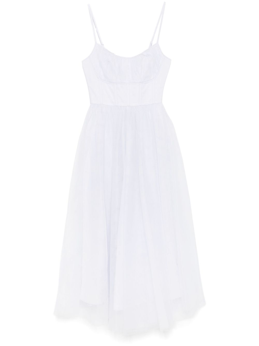 ZIMMERMANN TULLE CORSET MIDI DRESS