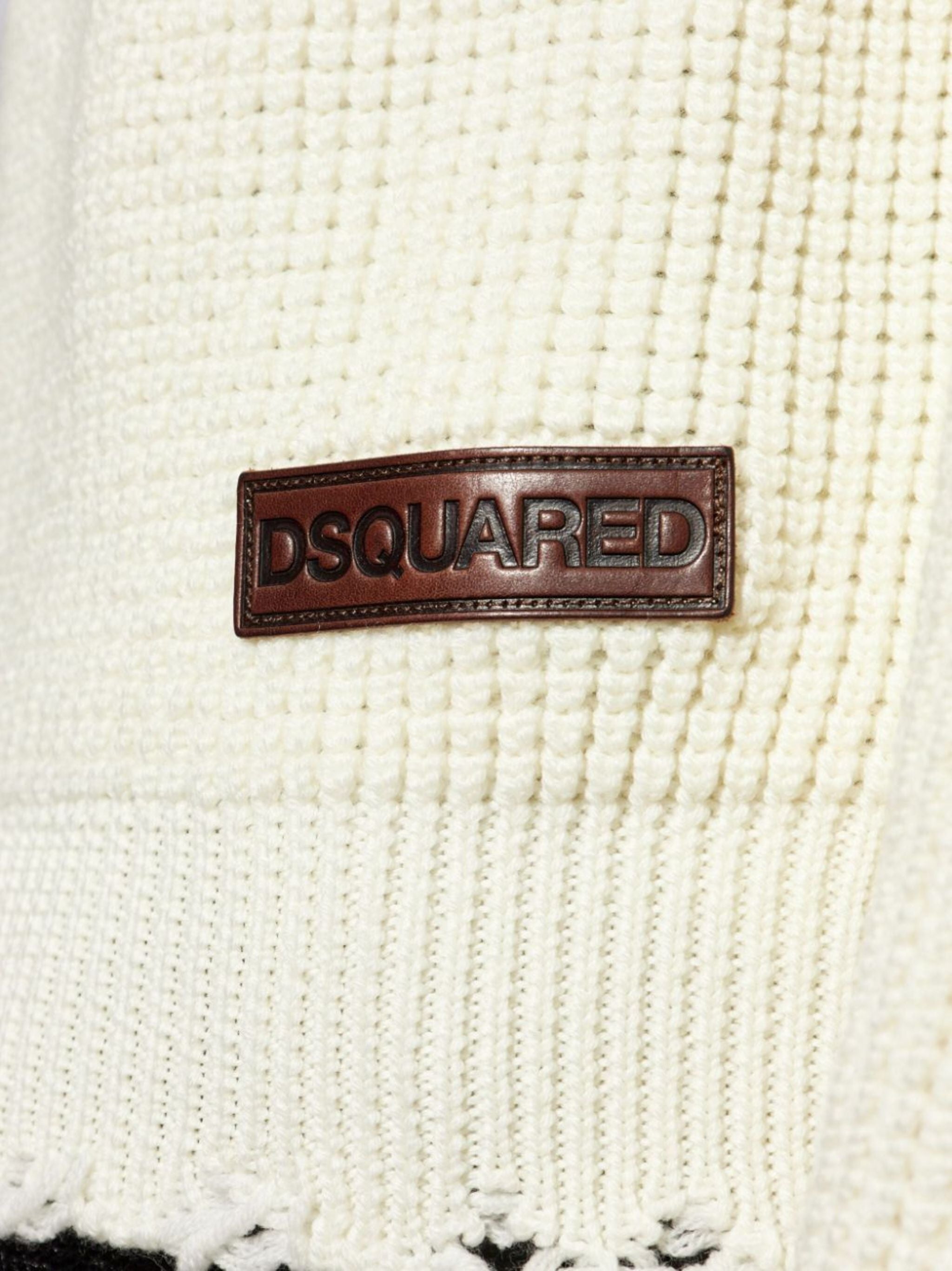 DSQUARED2 LOGO-PATCH ROLL-NECK KNITTED JUMPER