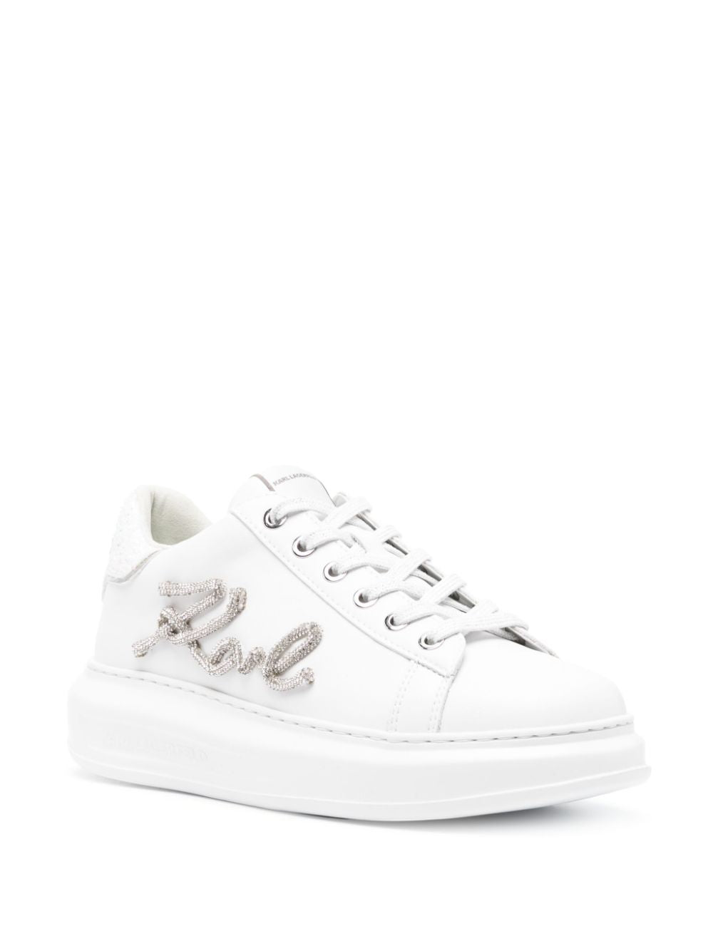 KARL LAGERFELD KAPRI LEATHER PLATFORM SNEAKERS