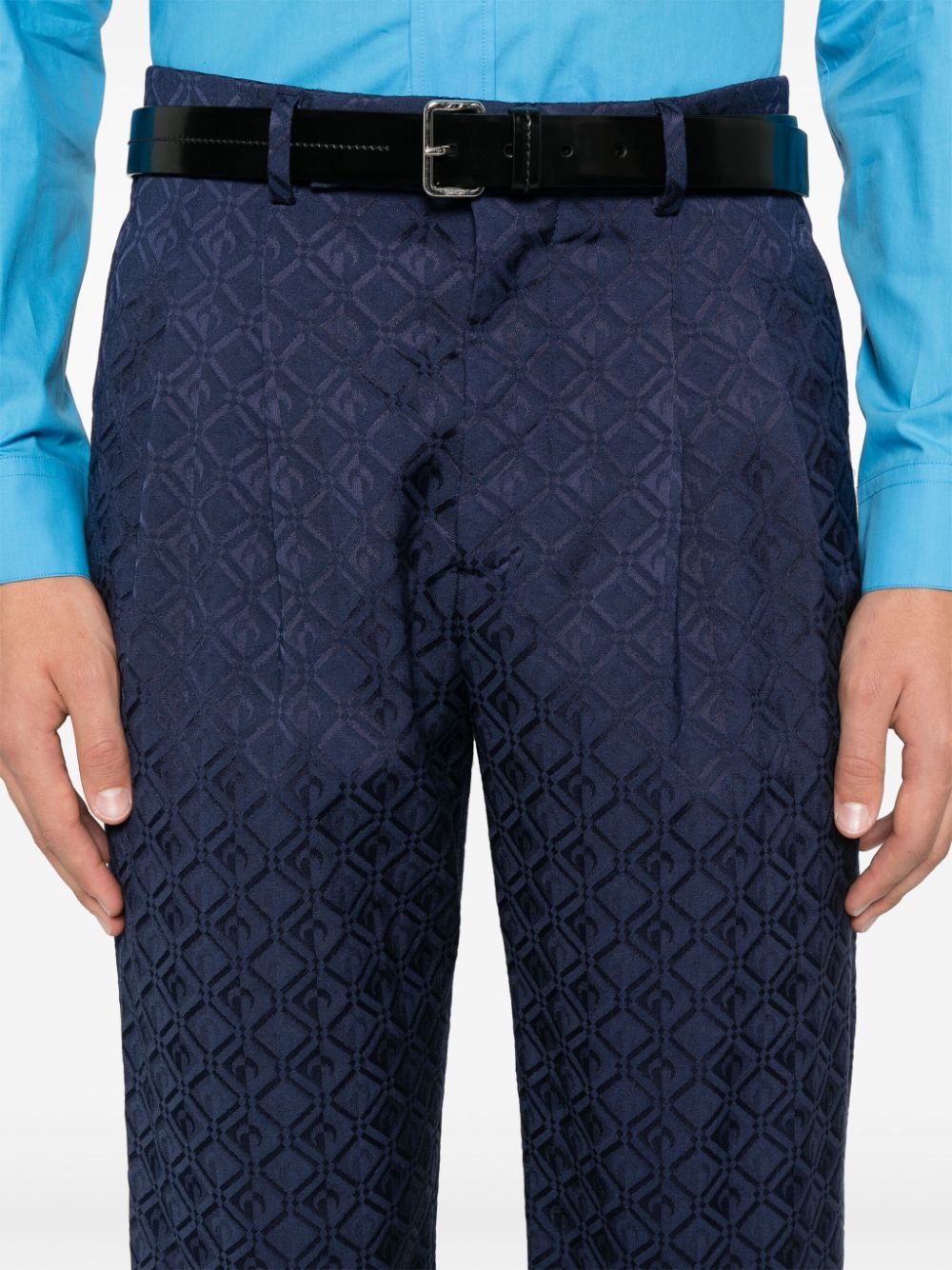 MARINE SERRE MOON DIAMOND-JACQUARD TROUSERS