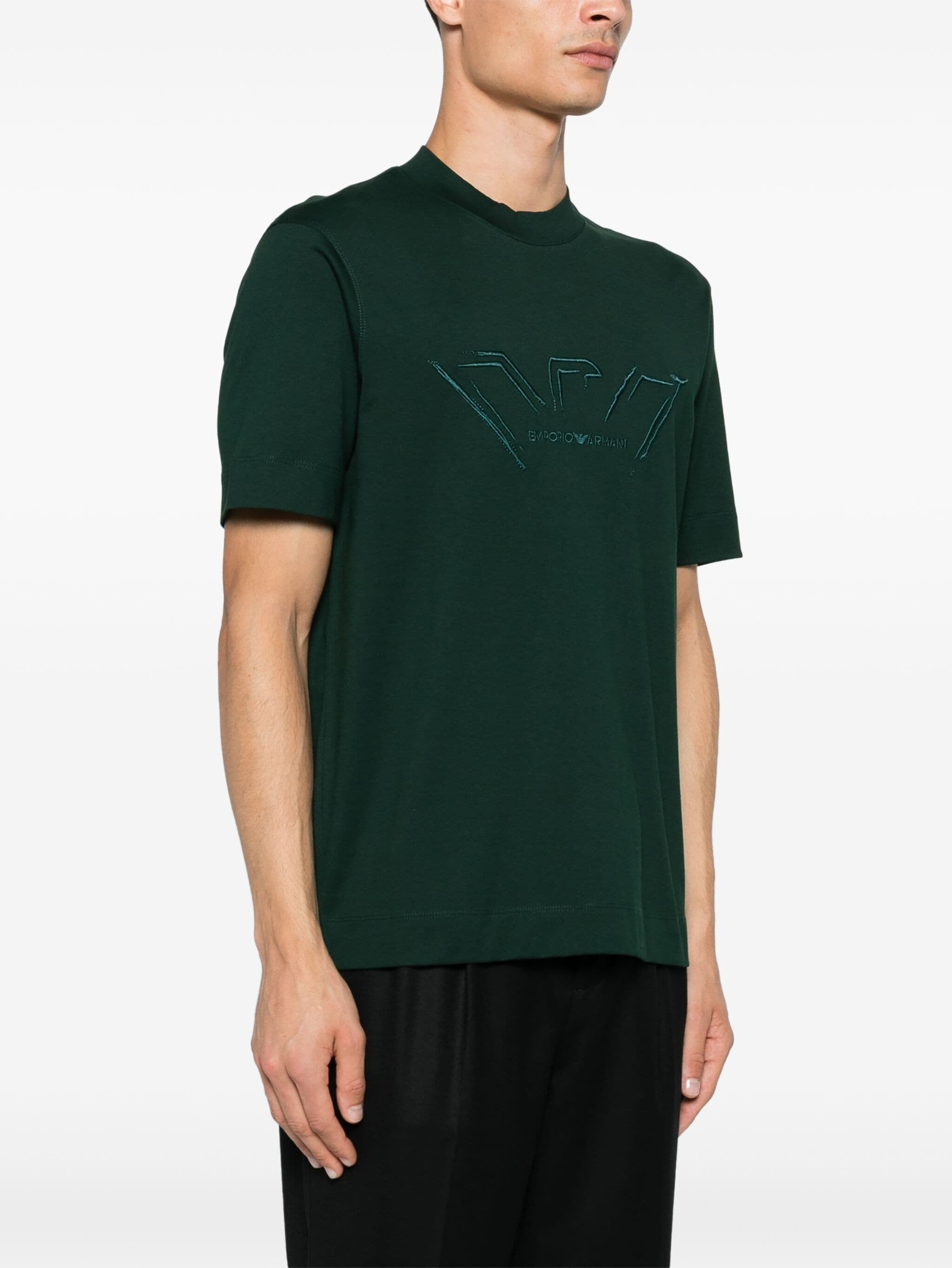 EMPORIO ARMANI LOGO-EMBROIDERED T-SHIRT