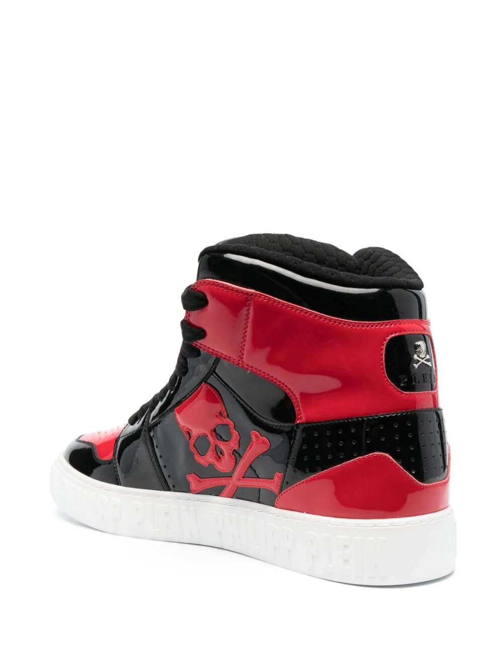 PHILIPP PLEIN SKULL & BONES HIGH-TOP SNEAKERS