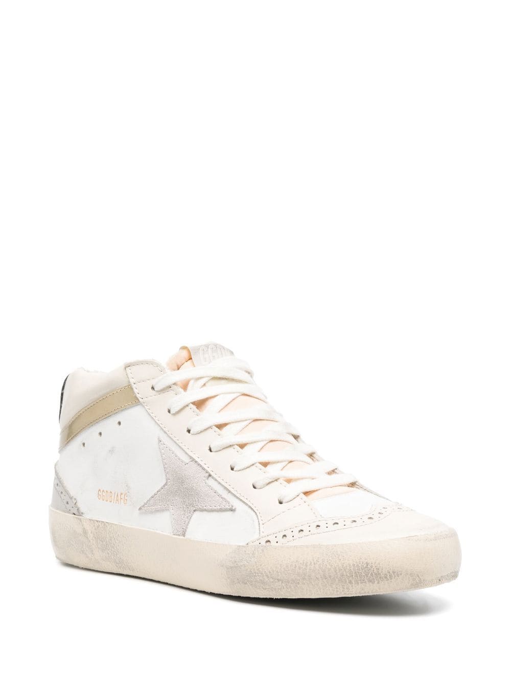 GOLDEN GOOSE MID-STAR DISTRESSED SNEAKERS