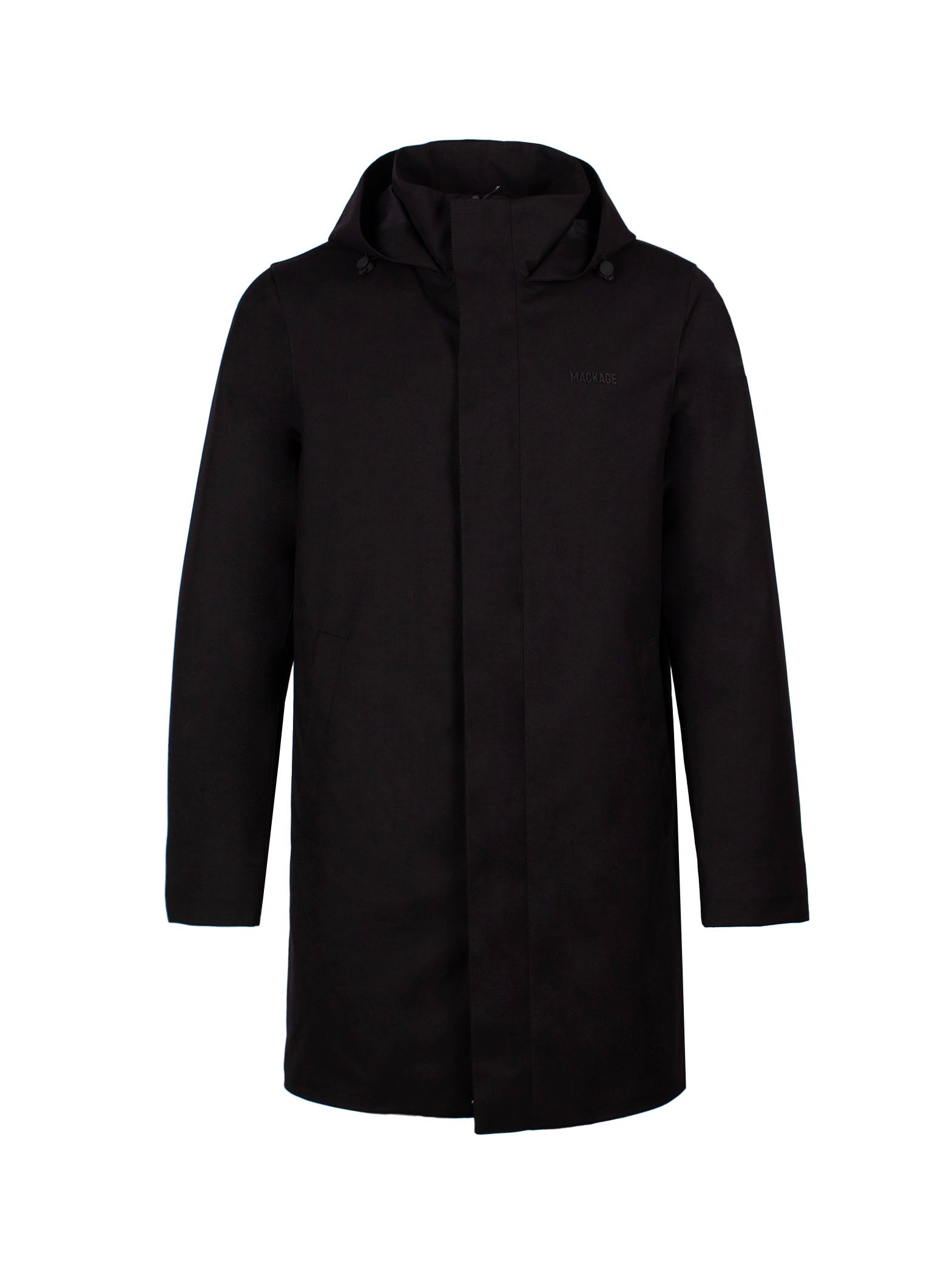 MACKAGE CONCEALED-FASTENING HOODED JACKET