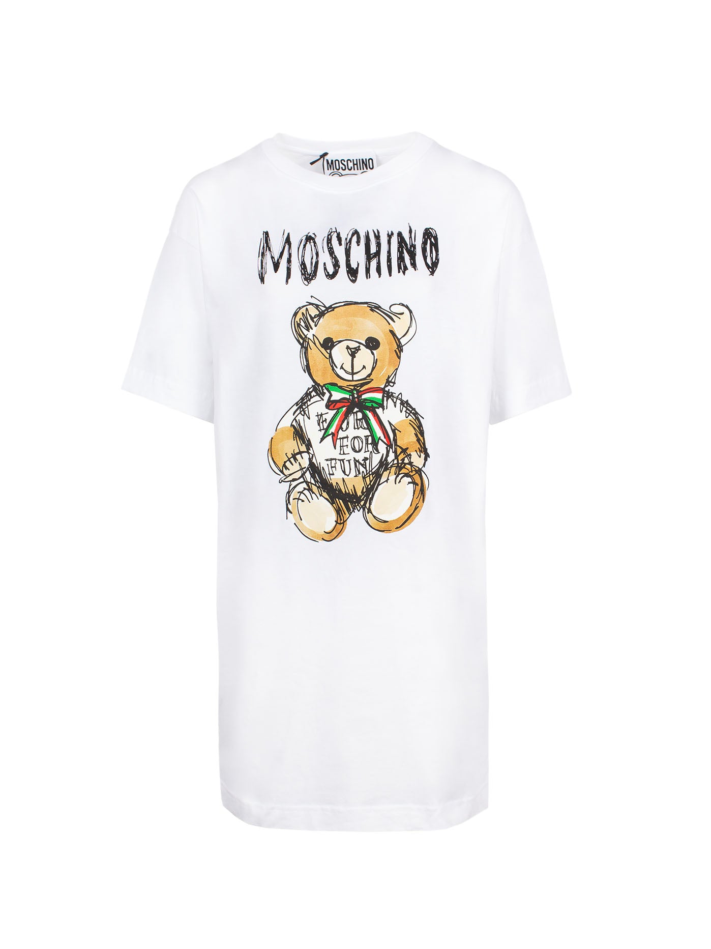 MOSCHINO LOGO-PRINT COTTON DRESS