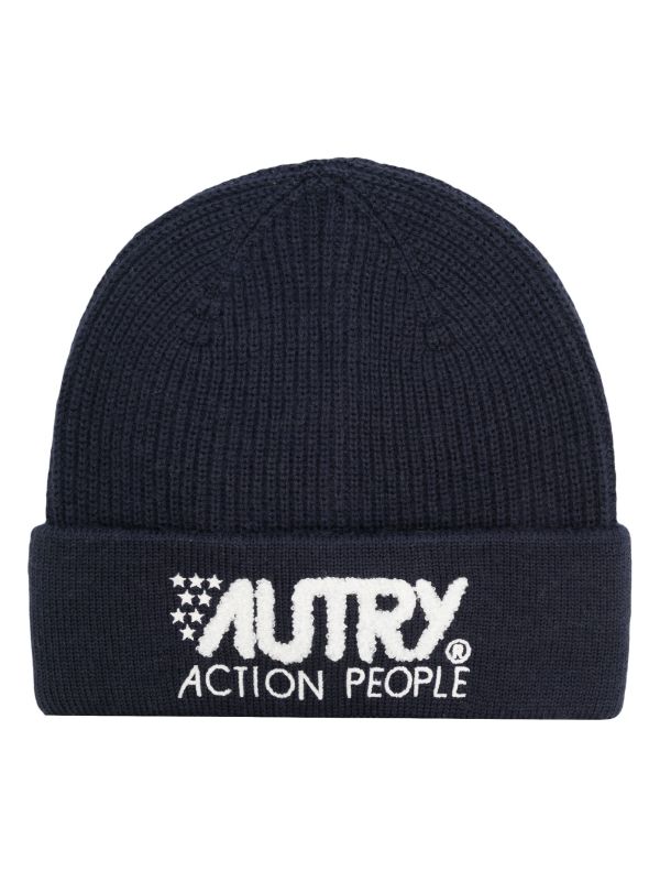 AUTRY EMBROIDERED-LOGO KNITTED BEANIE