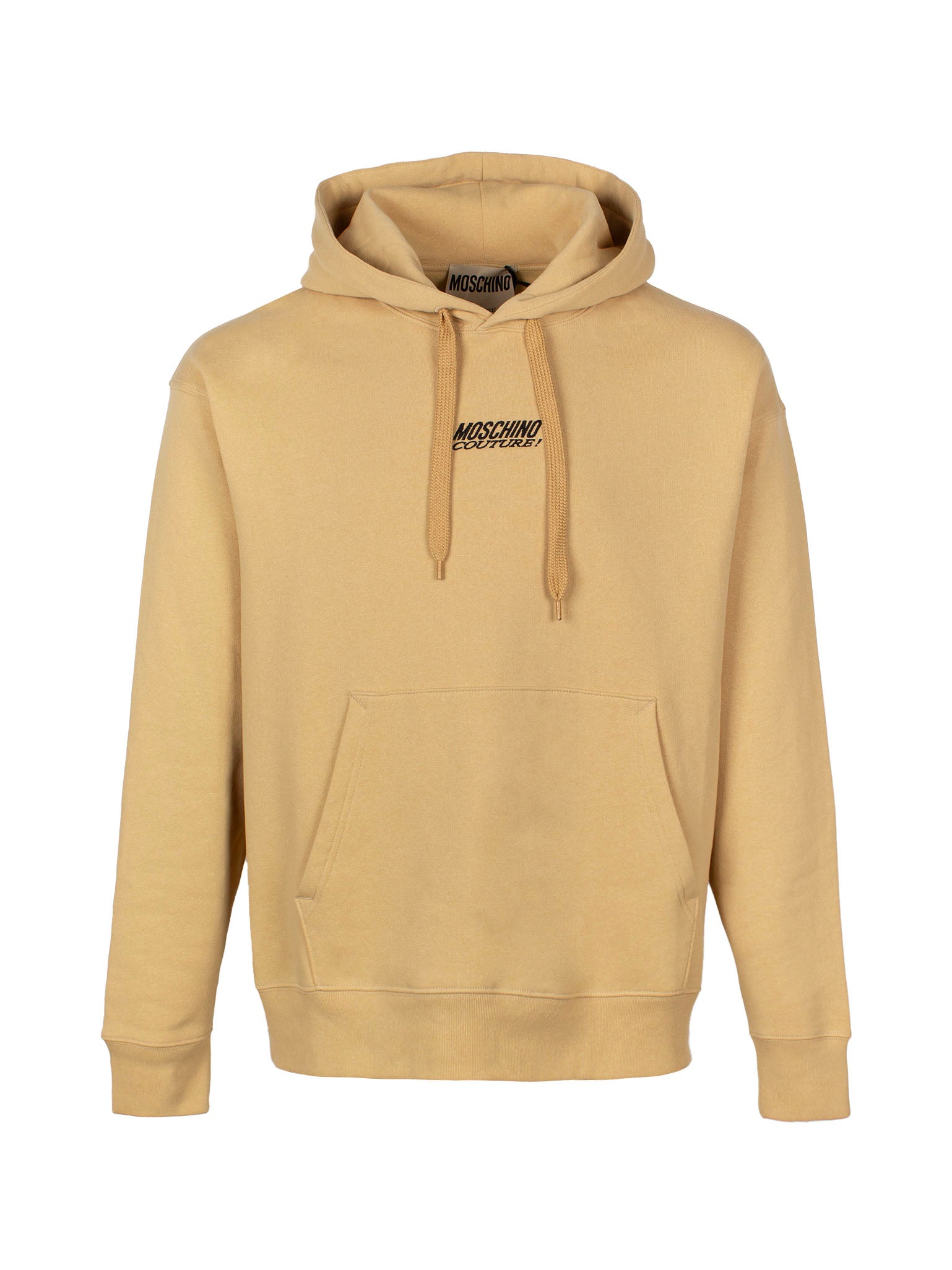 MOSCHINO LOGO-EMBROIDERED HOODIE