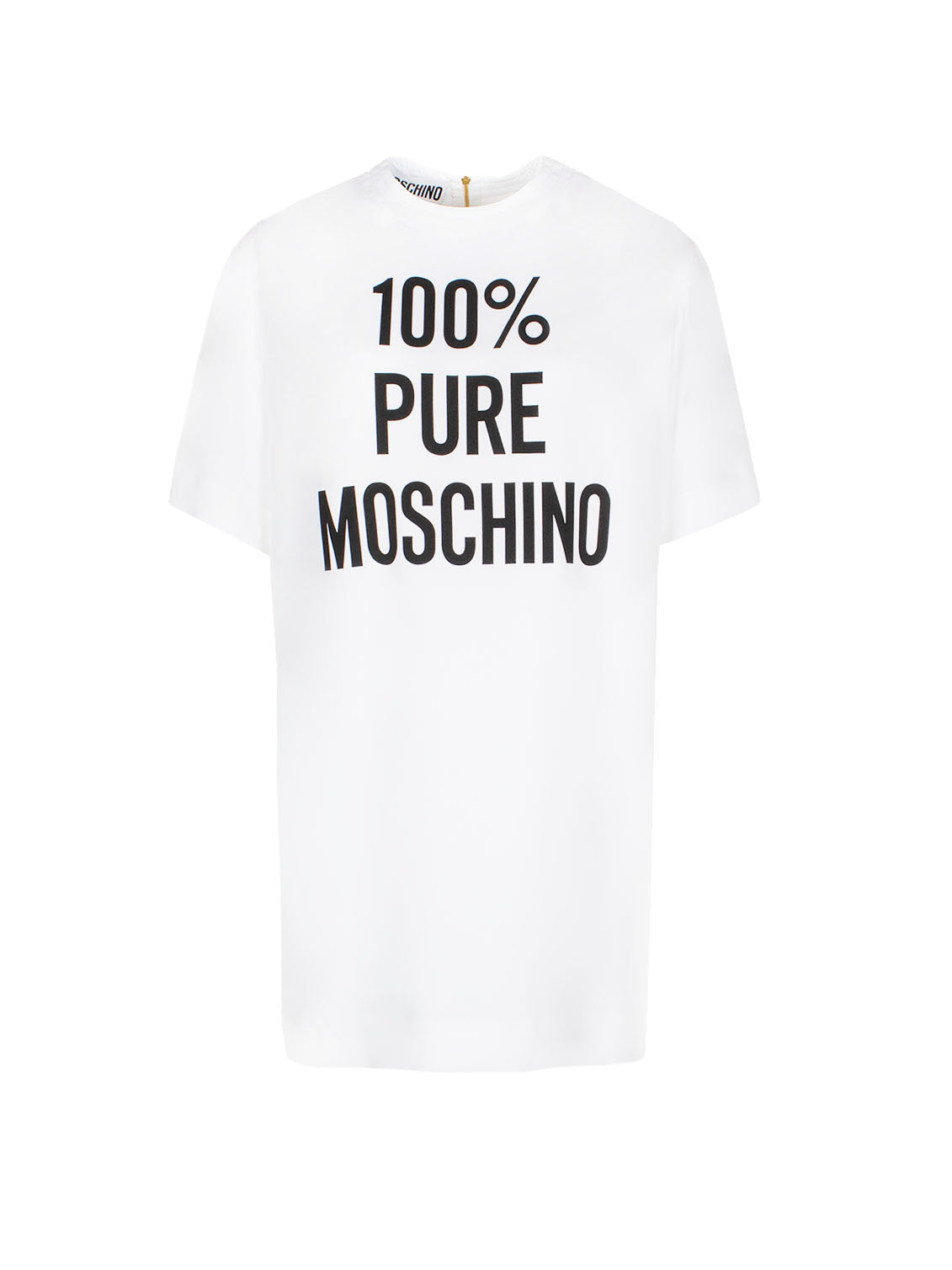 MOSCHINO LOGO-PRINT CREPE MINIDRESS