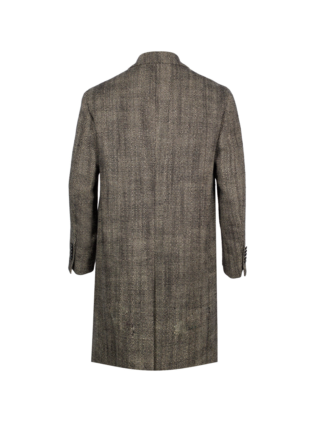 TAGLIATORE HERRINGBONE-PATTERN DOUBLE-BREASTED COAT