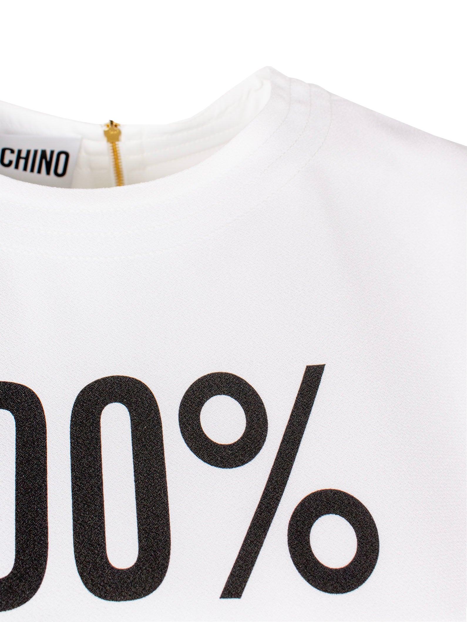 MOSCHINO LOGO-PRINT CREPE MINIDRESS