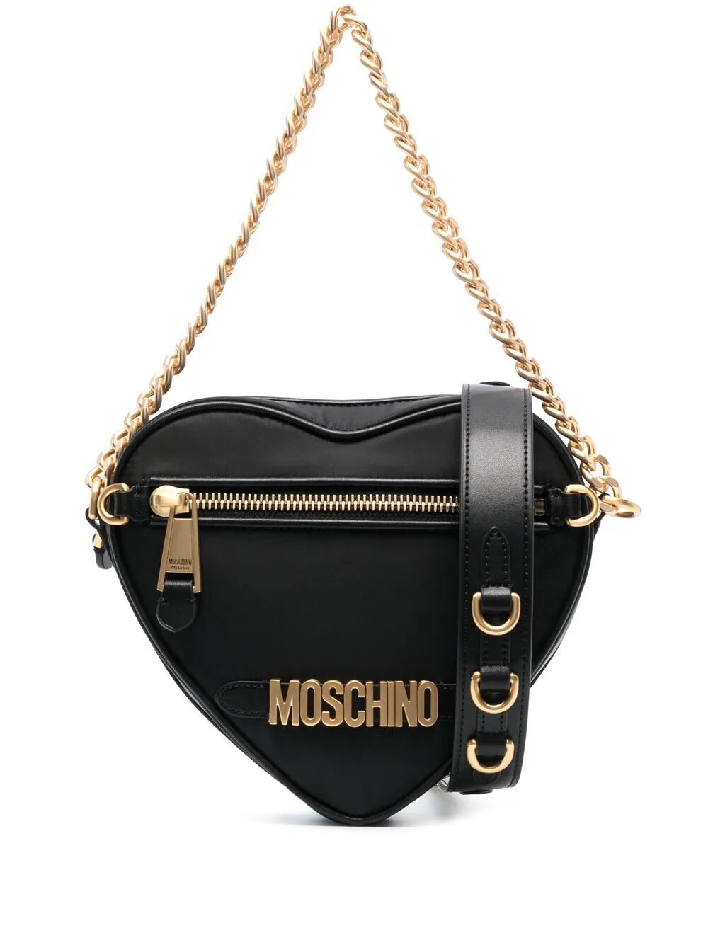 MOSCHINO HEART-SHAPED LOGO TOTE BAG