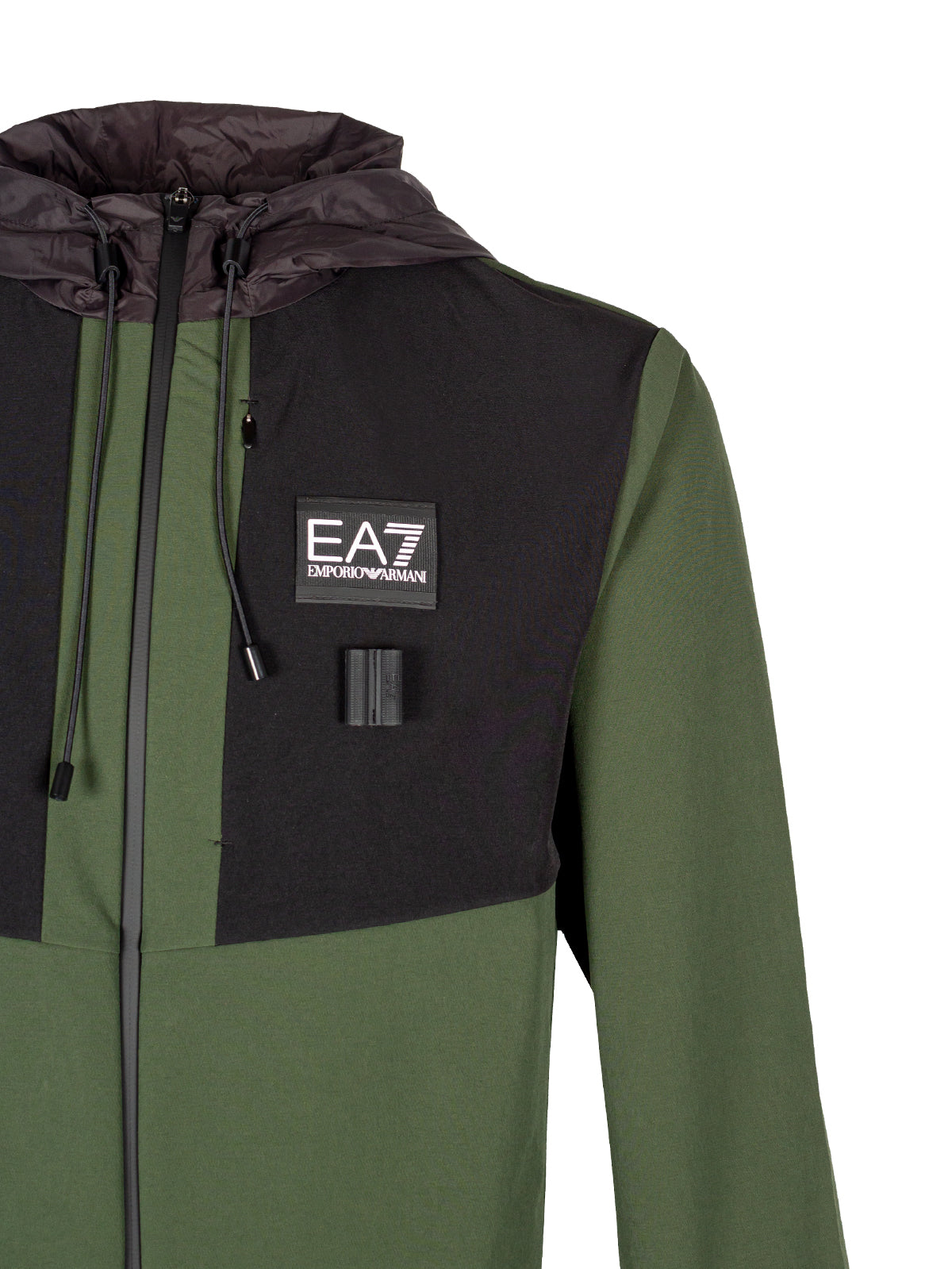 EA7 LOGO-PATCH PANELLED JACKET