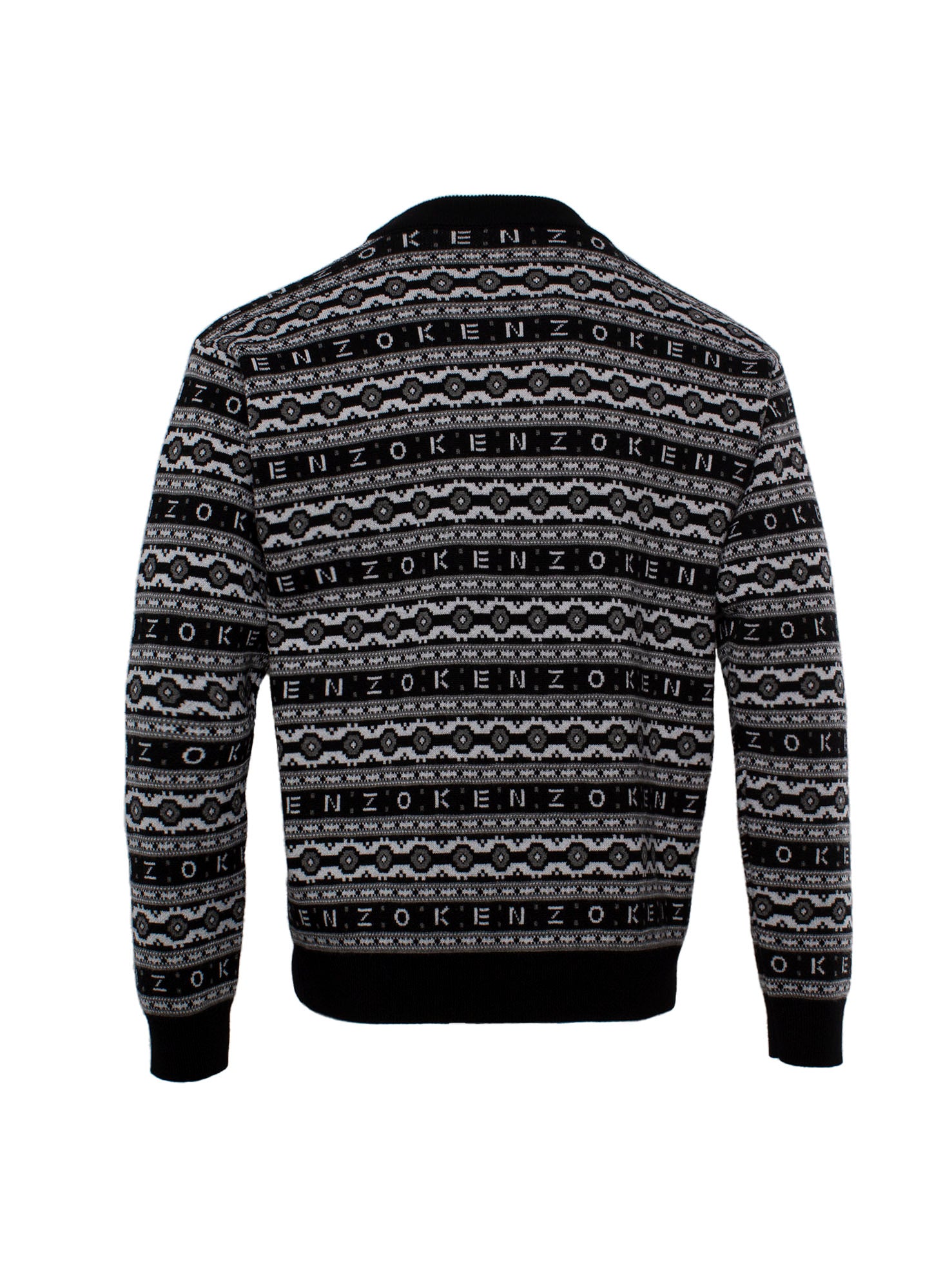 LOGO-JACQUARD WOOL JUMPER