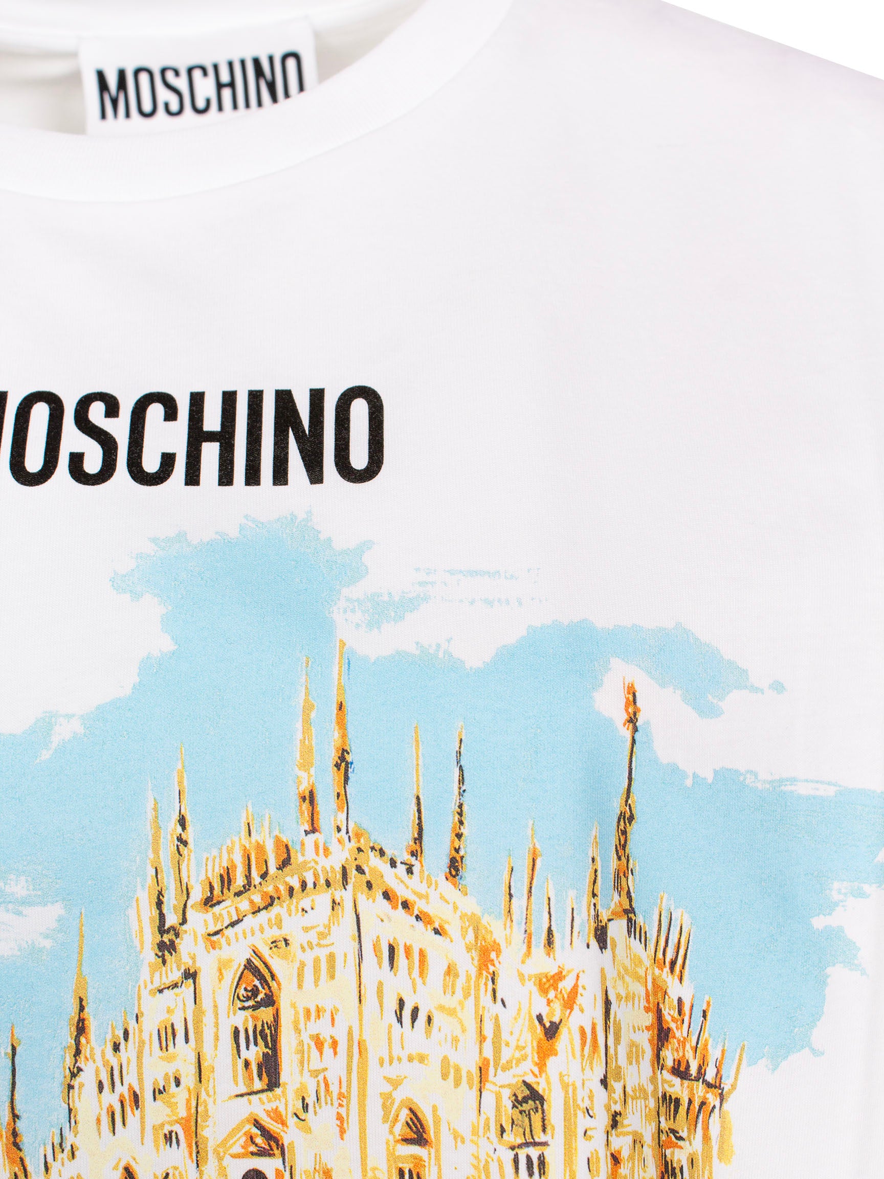 MOSCHINO ILLUSTRATION-PRINT ORGANIC COTTON T-SHIRT