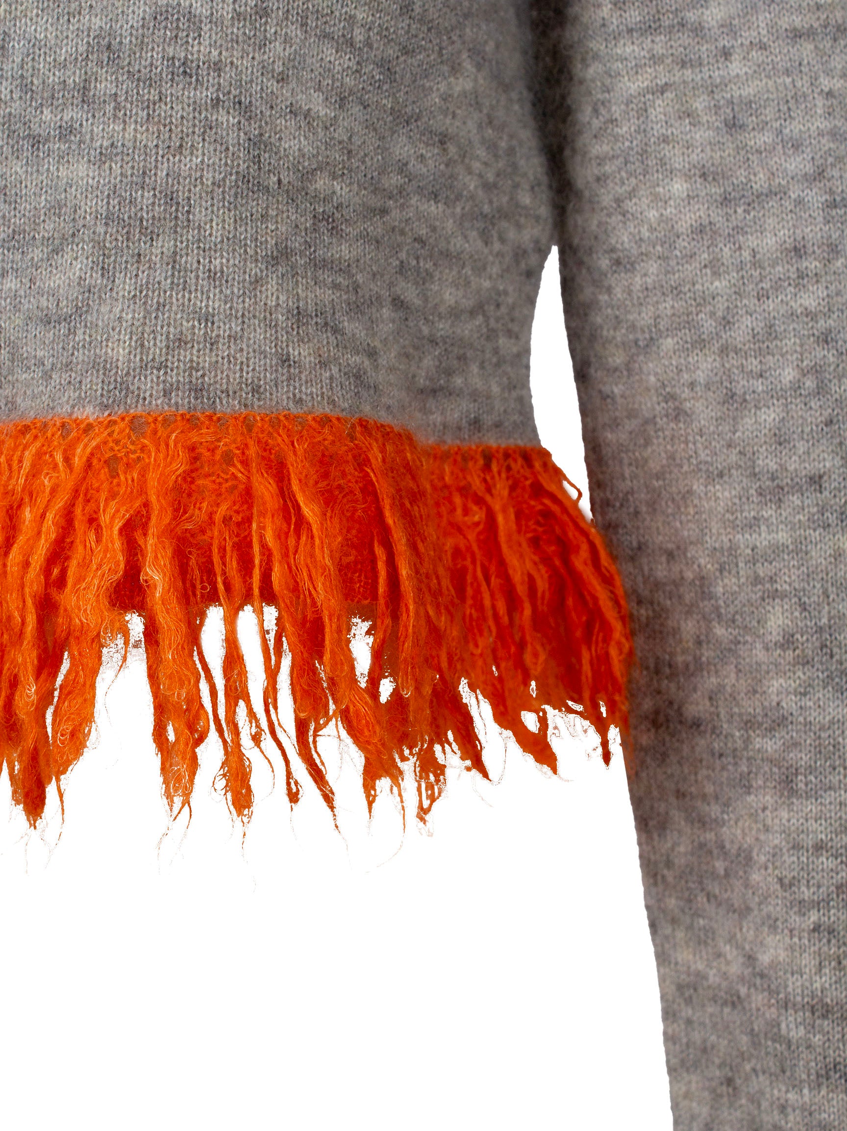 JW ANDERSON FRINGED-HEM KNITTED JUMPER