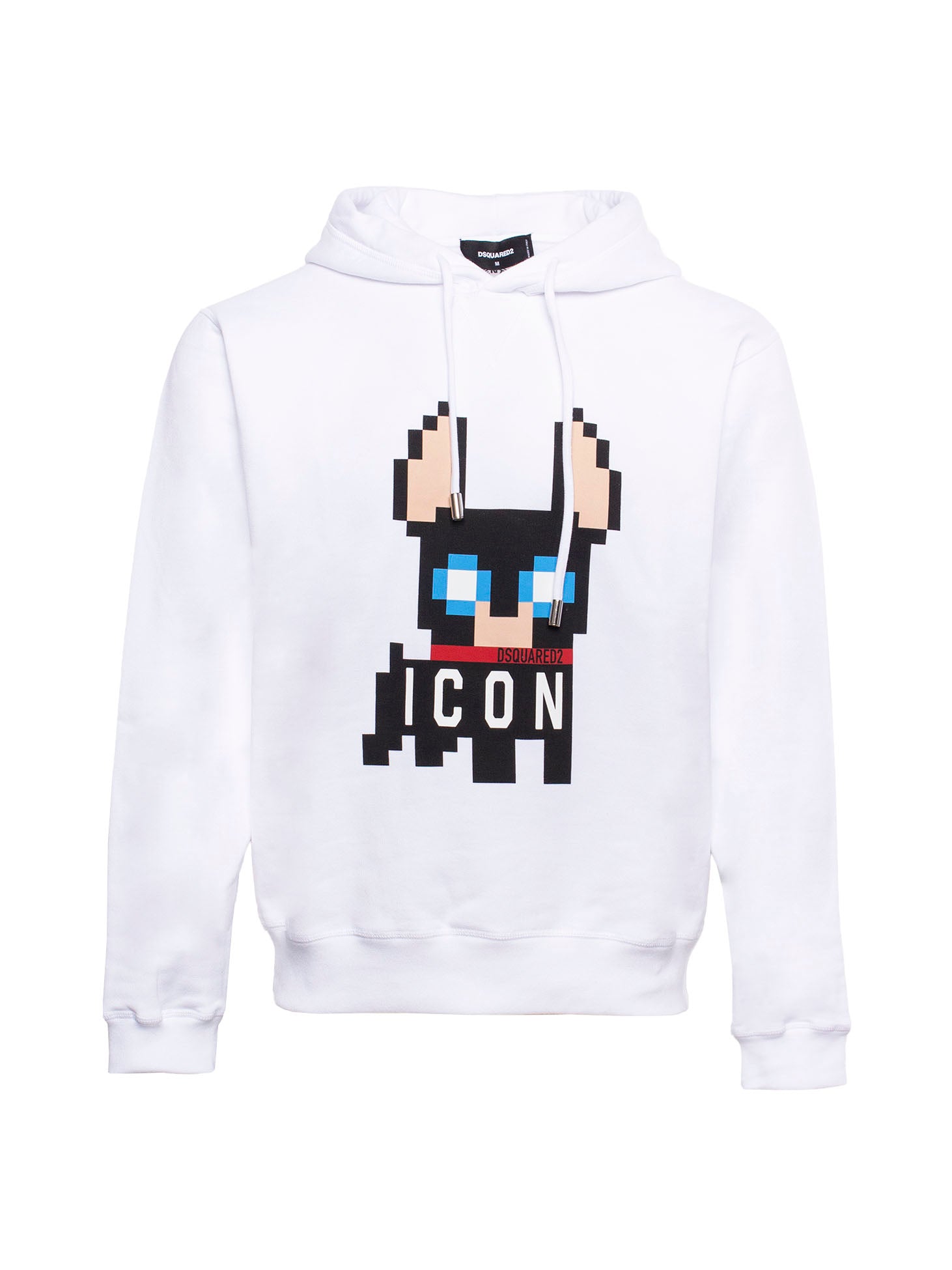 DSQUARED2 SIGNATURE ICON-MOTIF COTTON HOODIE