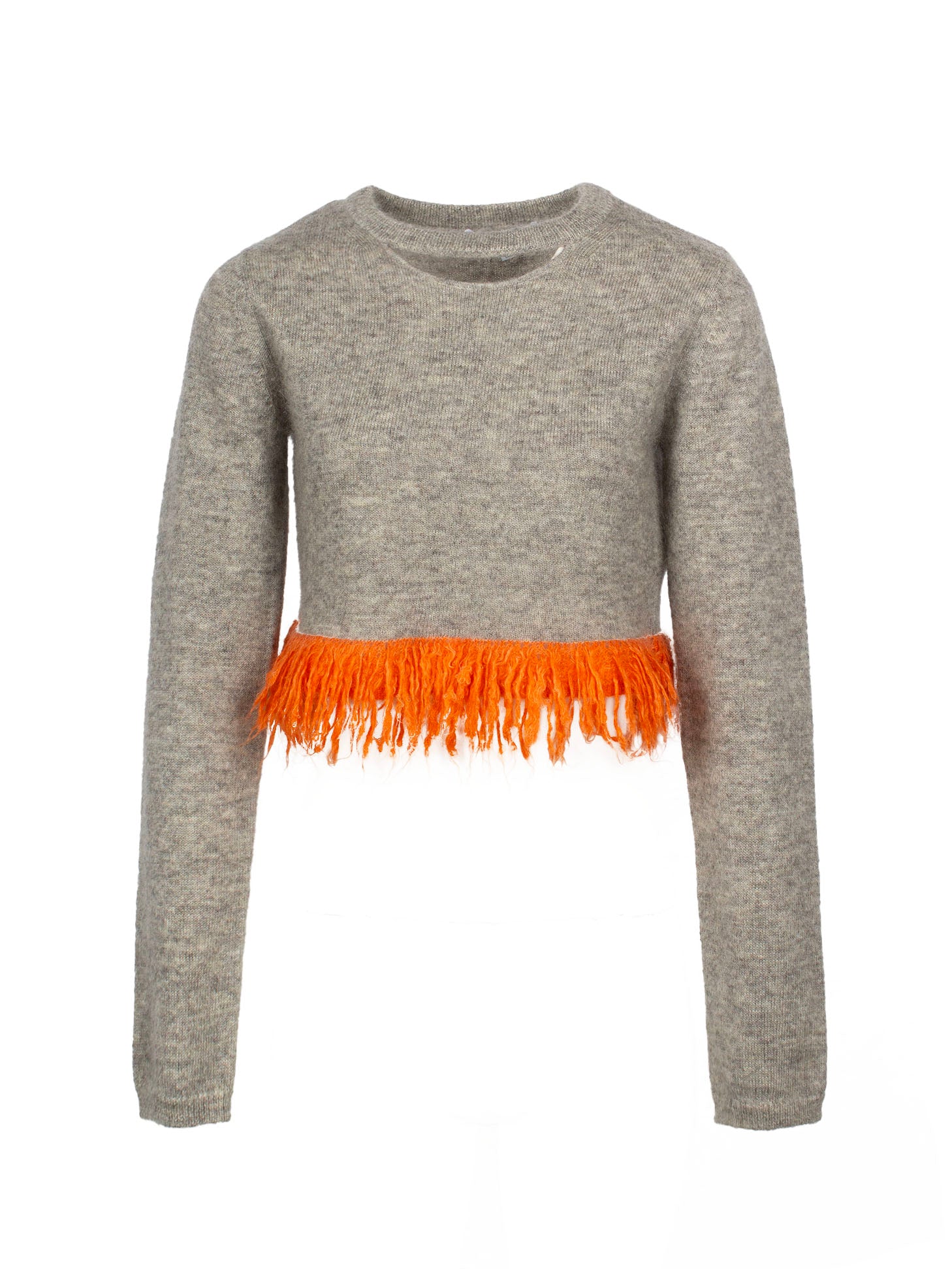 JW ANDERSON FRINGED-HEM KNITTED JUMPER