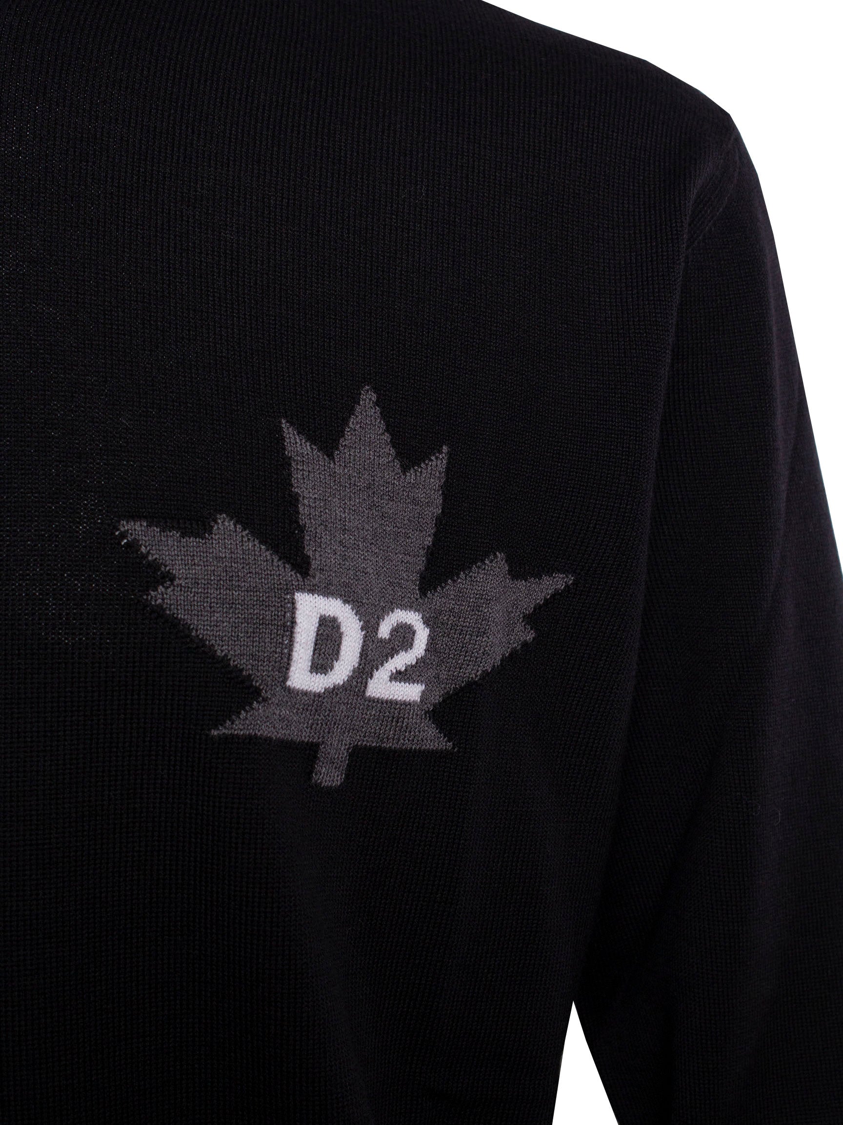 DSQUARED2 INTARSIA-KNIT LOGO SWEATSHIRT