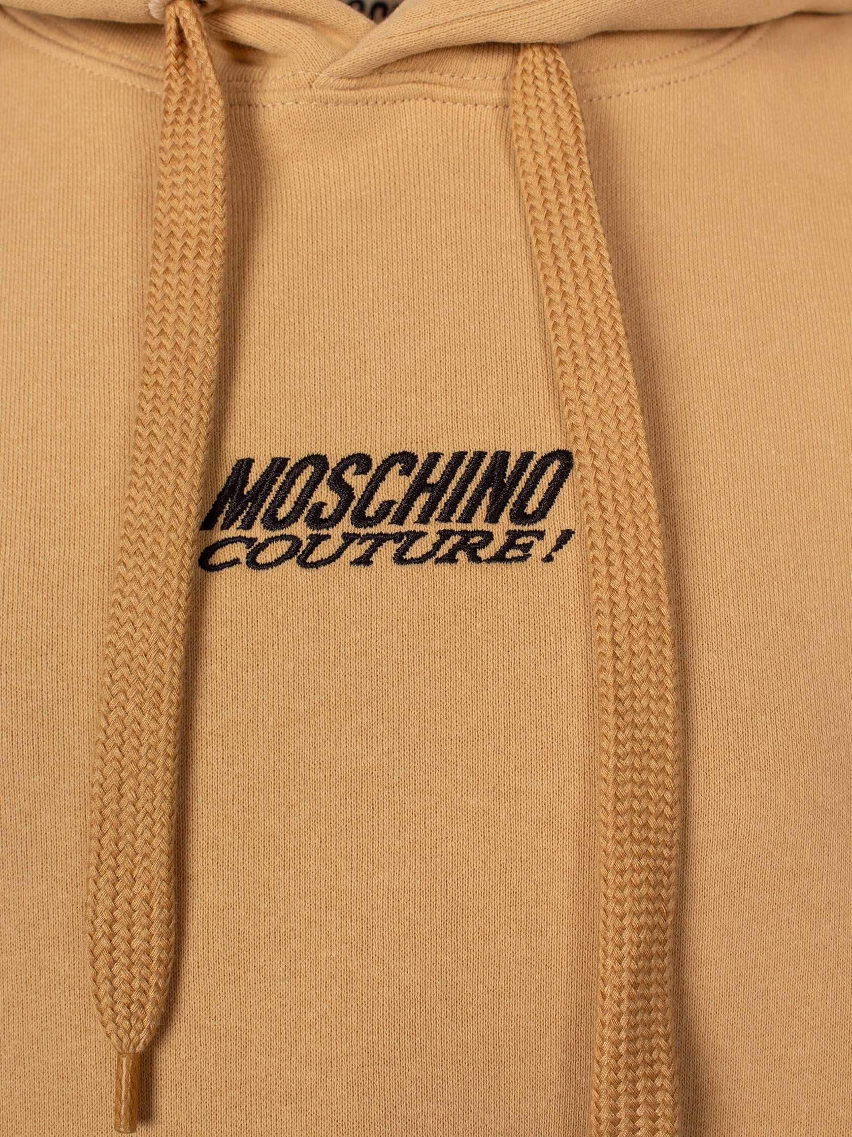 MOSCHINO LOGO-EMBROIDERED HOODIE