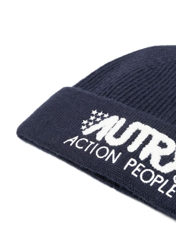 AUTRY EMBROIDERED-LOGO KNITTED BEANIE