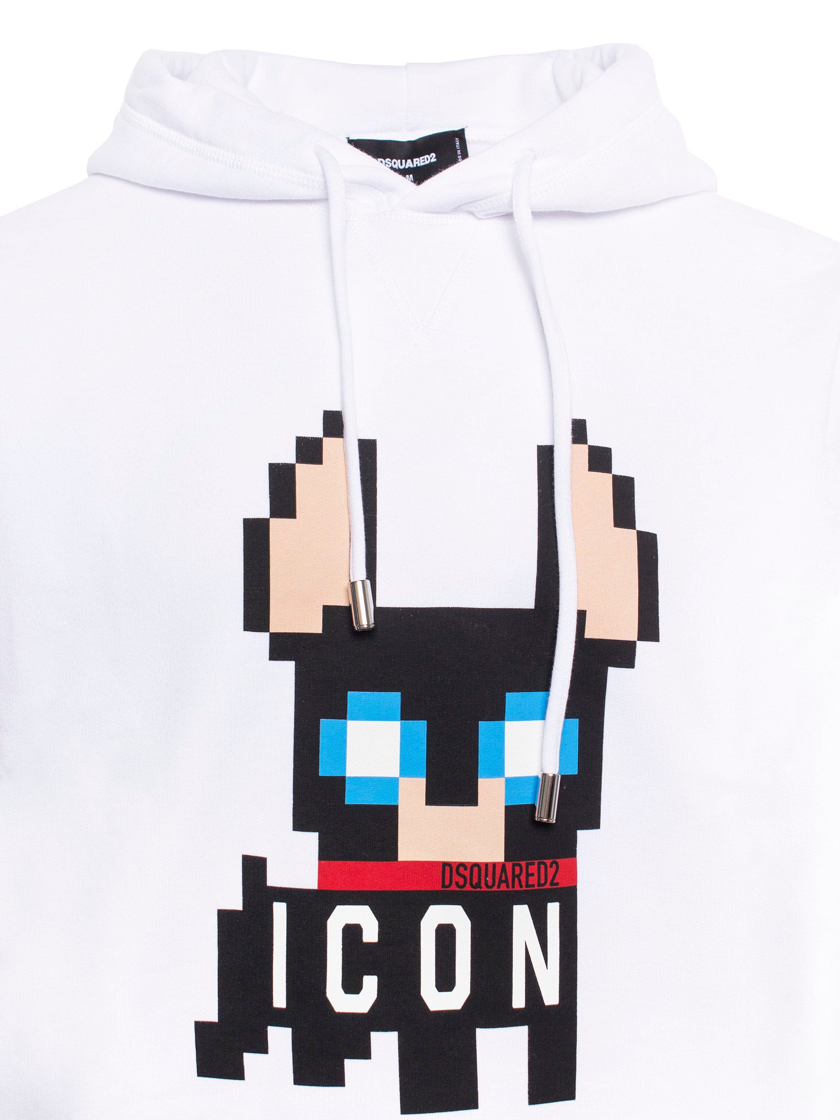 DSQUARED2 SIGNATURE ICON-MOTIF COTTON HOODIE