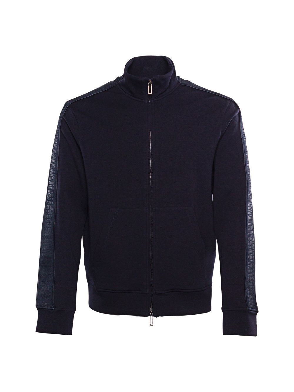 EMPORIO ARMANI LOGO-PRINT ZIP-FASTENING SWEATSHIRT