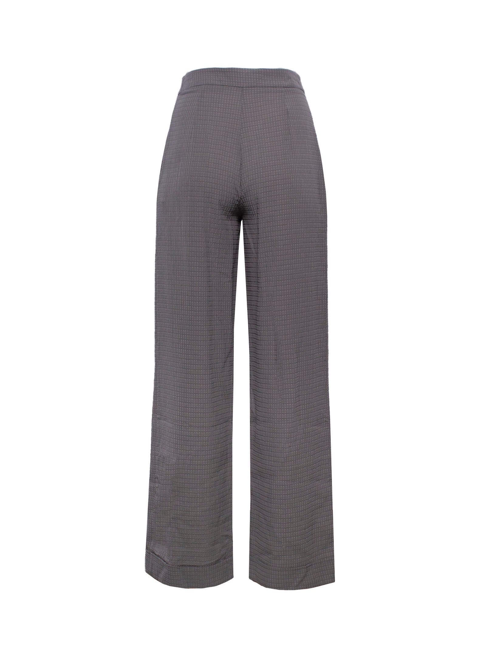 EMPORIO ARMANI WAFFLE-EFFECT PLEATED STRAIGHT TROUSERS