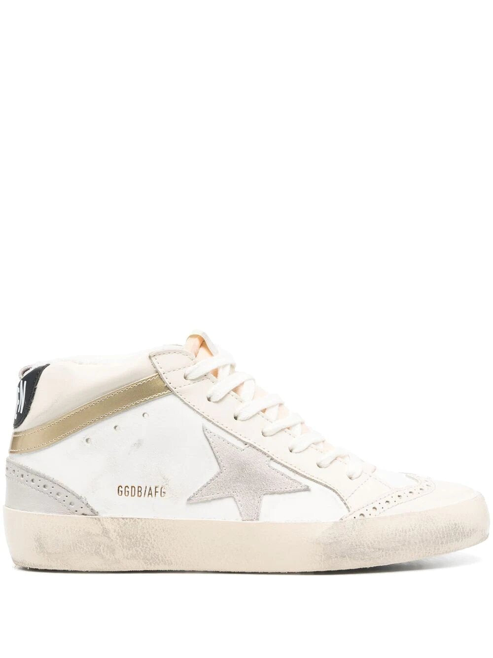 GOLDEN GOOSE MID-STAR DISTRESSED SNEAKERS