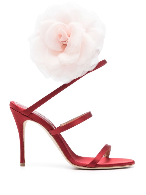 MAGDA BUTRYM FAUX-FLOWER 105MM SANDALS